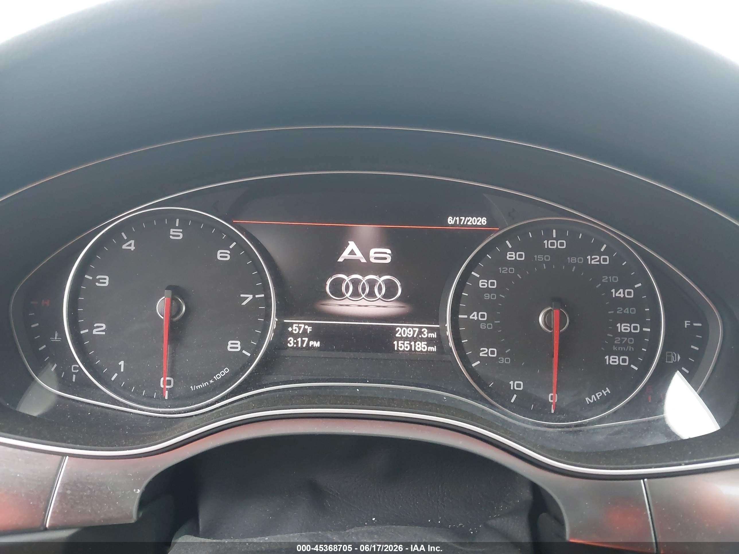 2014 Audi A6 3.0t Premium Plus Gray vin: WAUHGAFC4EN145071