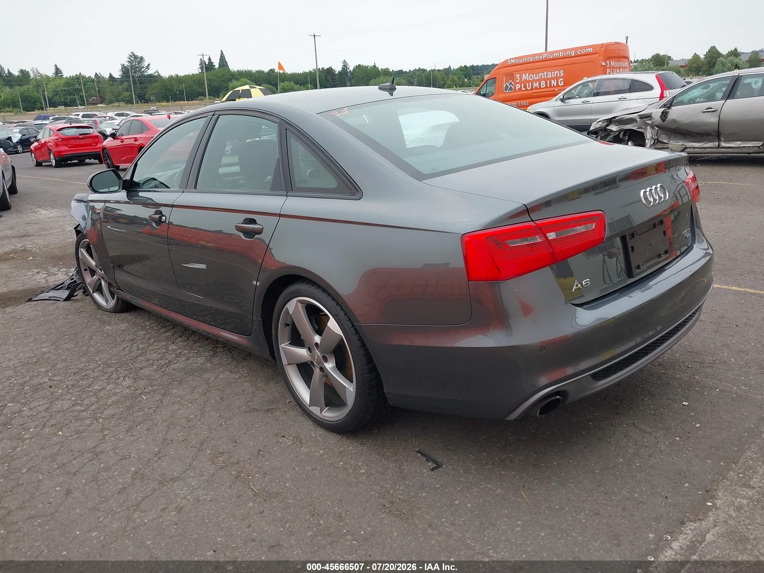 2015 Audi A6 3.0t Premium Plus Gray vin: WAUHGAFC4FN011338