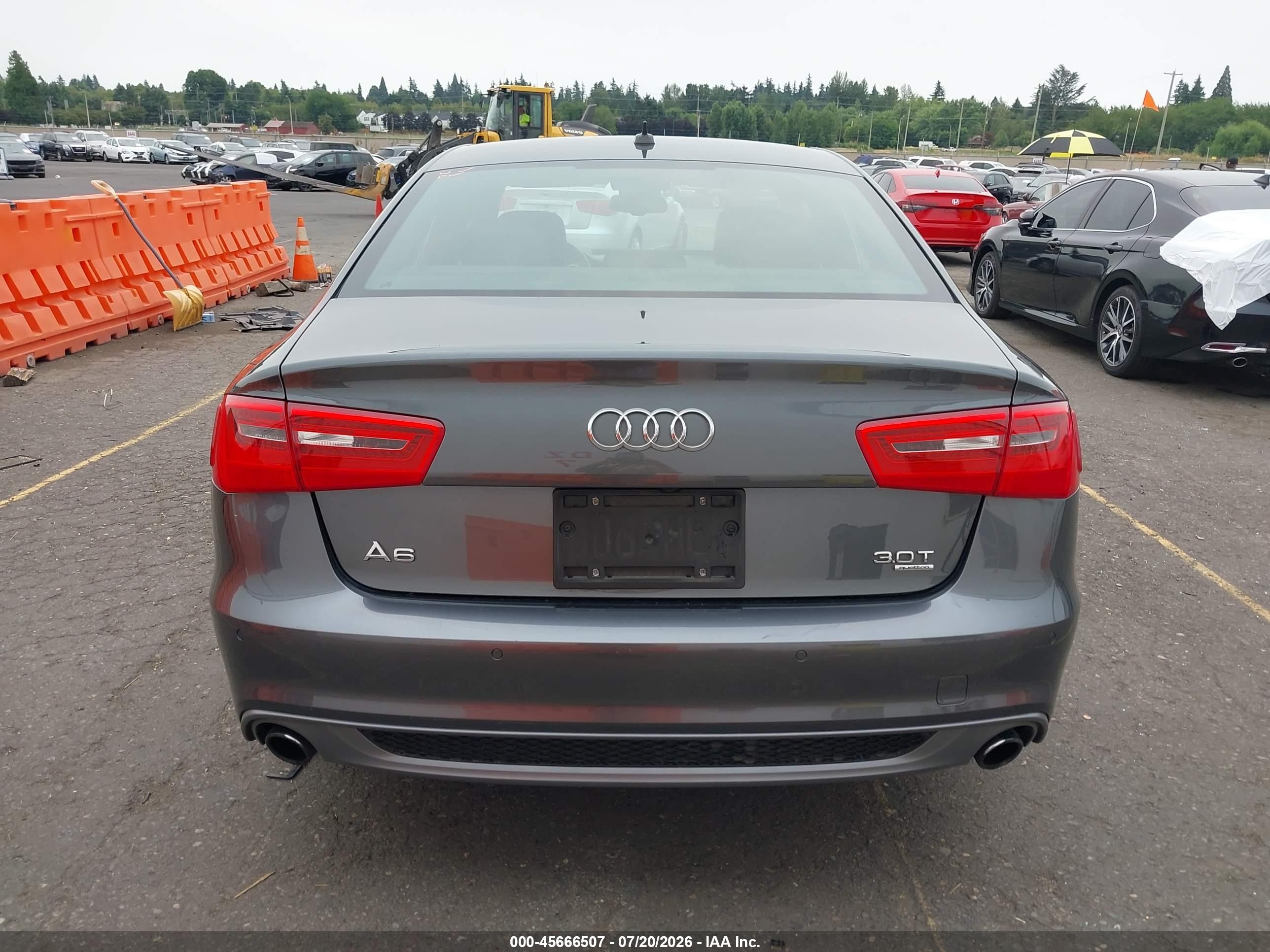 2015 Audi A6 3.0t Premium Plus Gray vin: WAUHGAFC4FN011338