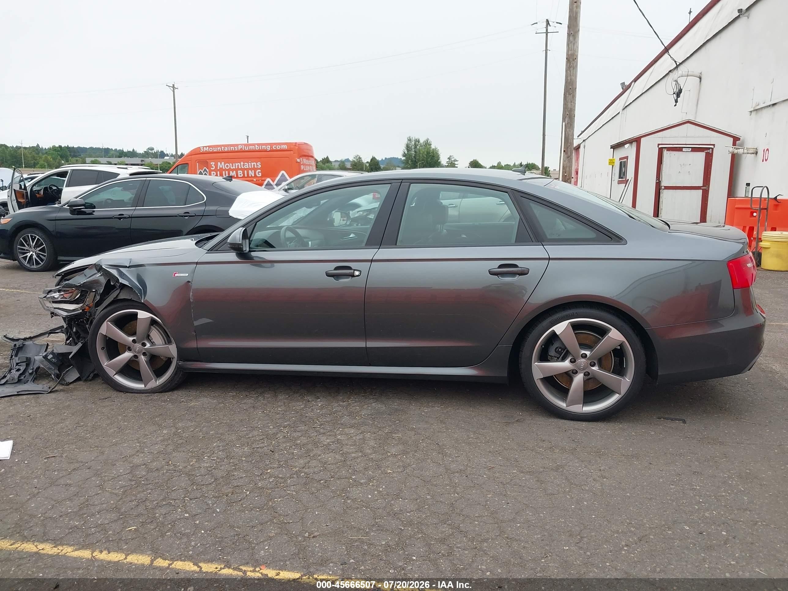 2015 Audi A6 3.0t Premium Plus Gray vin: WAUHGAFC4FN011338