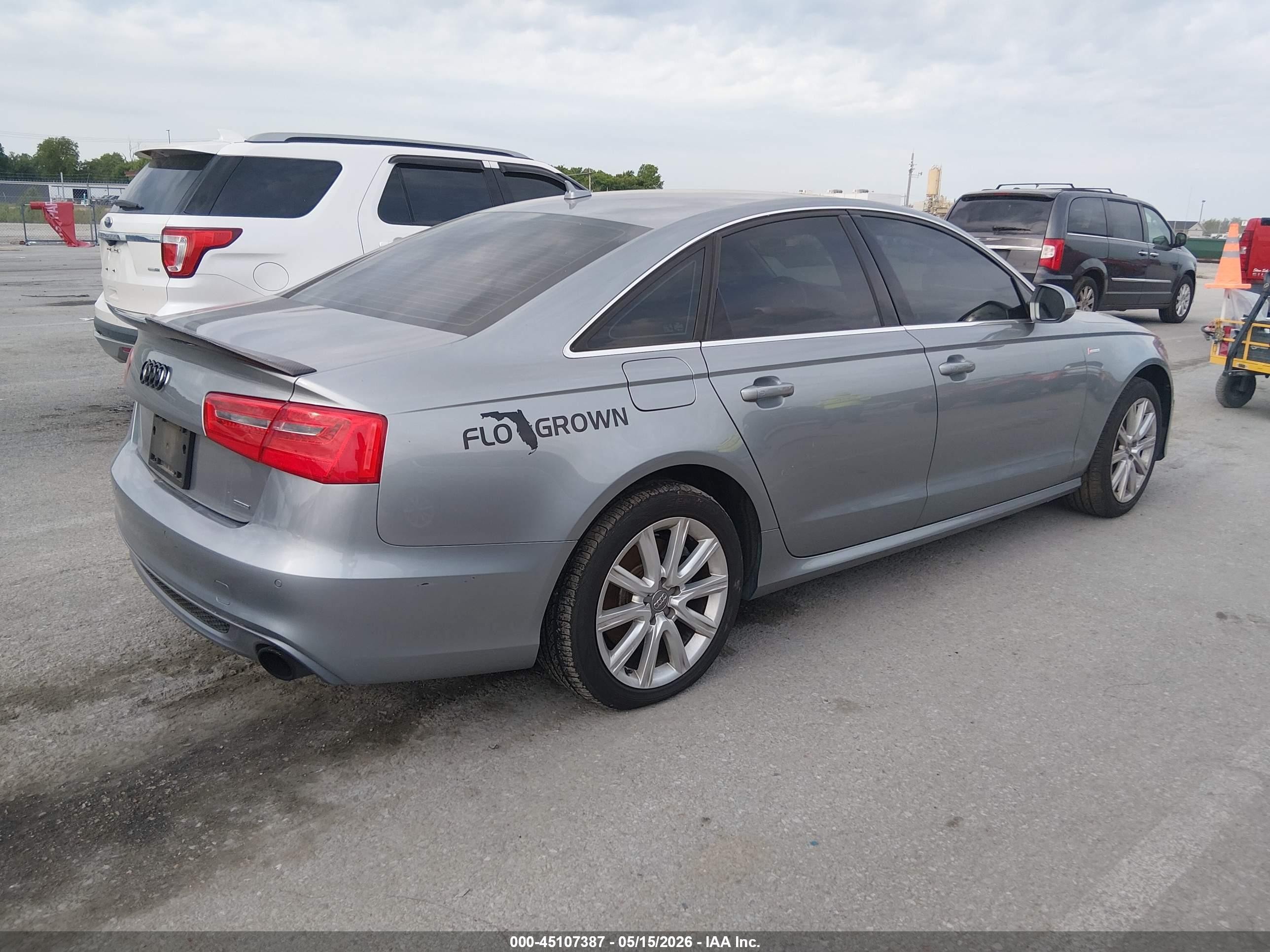 2012 Audi A6 3.0 Premium Gray vin: WAUHGAFC5CN087680