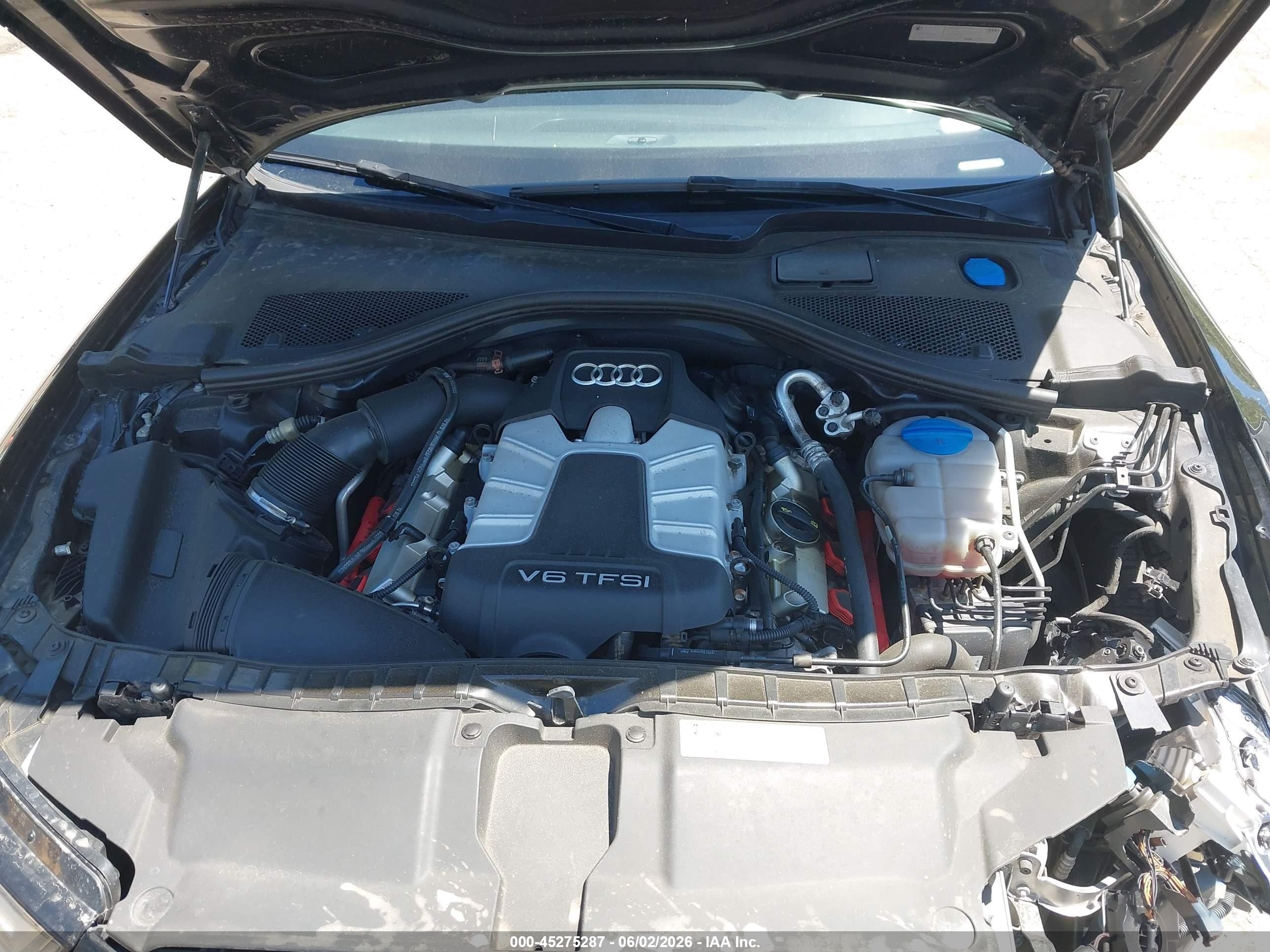 2014 Audi A6 3.0t Premium Plus Black vin: WAUHGAFC5EN051393