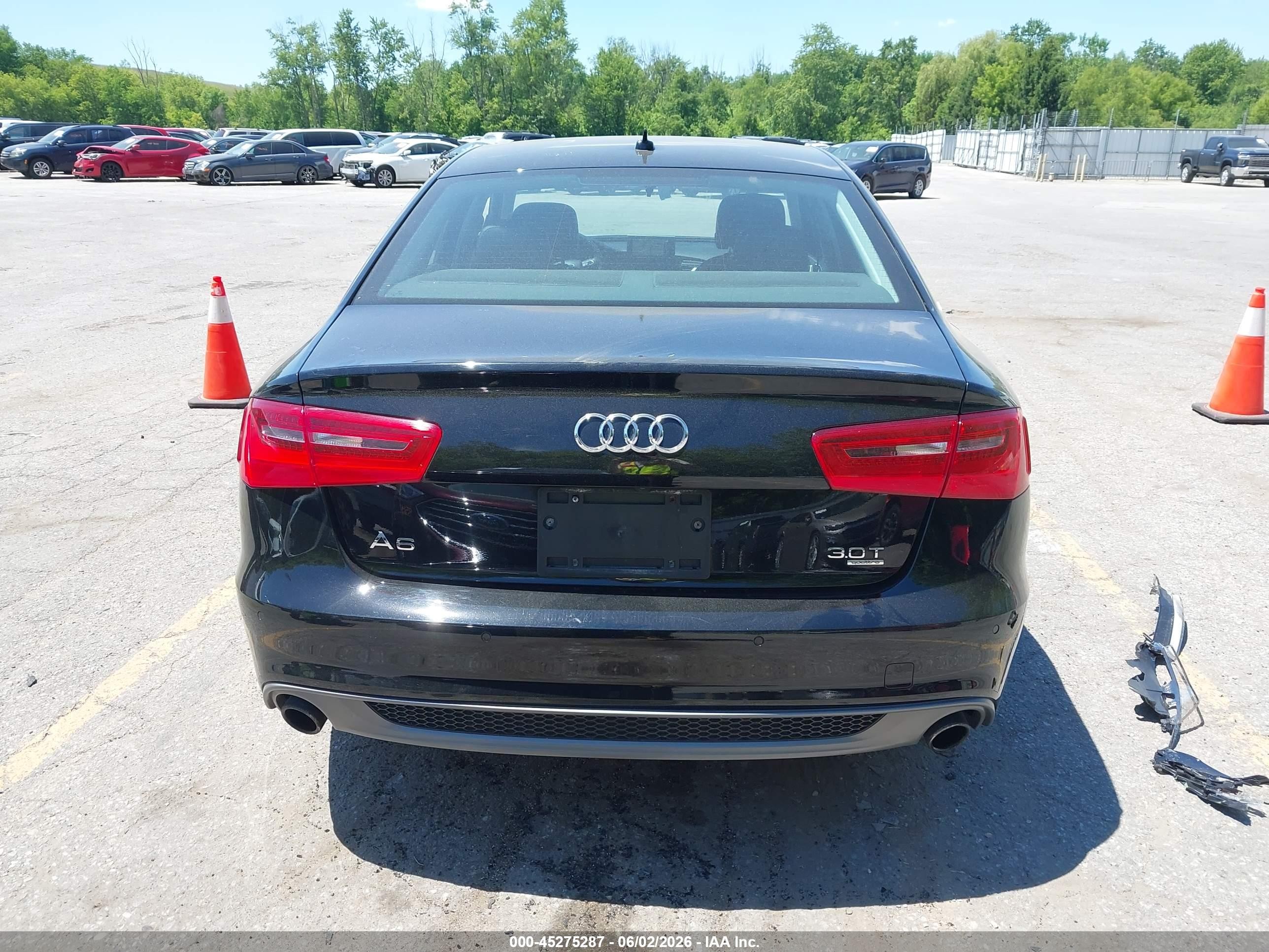 2014 Audi A6 3.0t Premium Plus Black vin: WAUHGAFC5EN051393