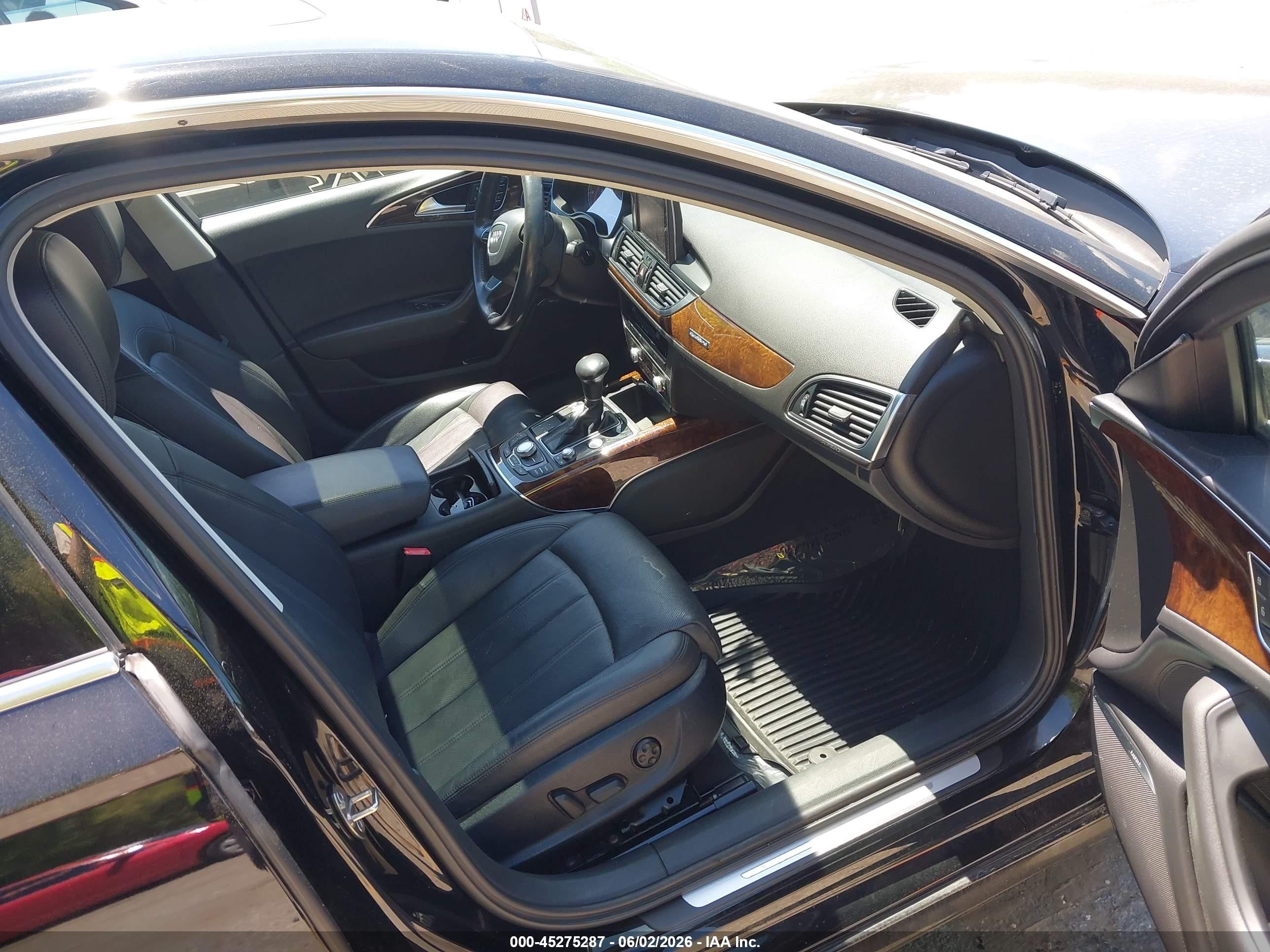 2014 Audi A6 3.0t Premium Plus Black vin: WAUHGAFC5EN051393