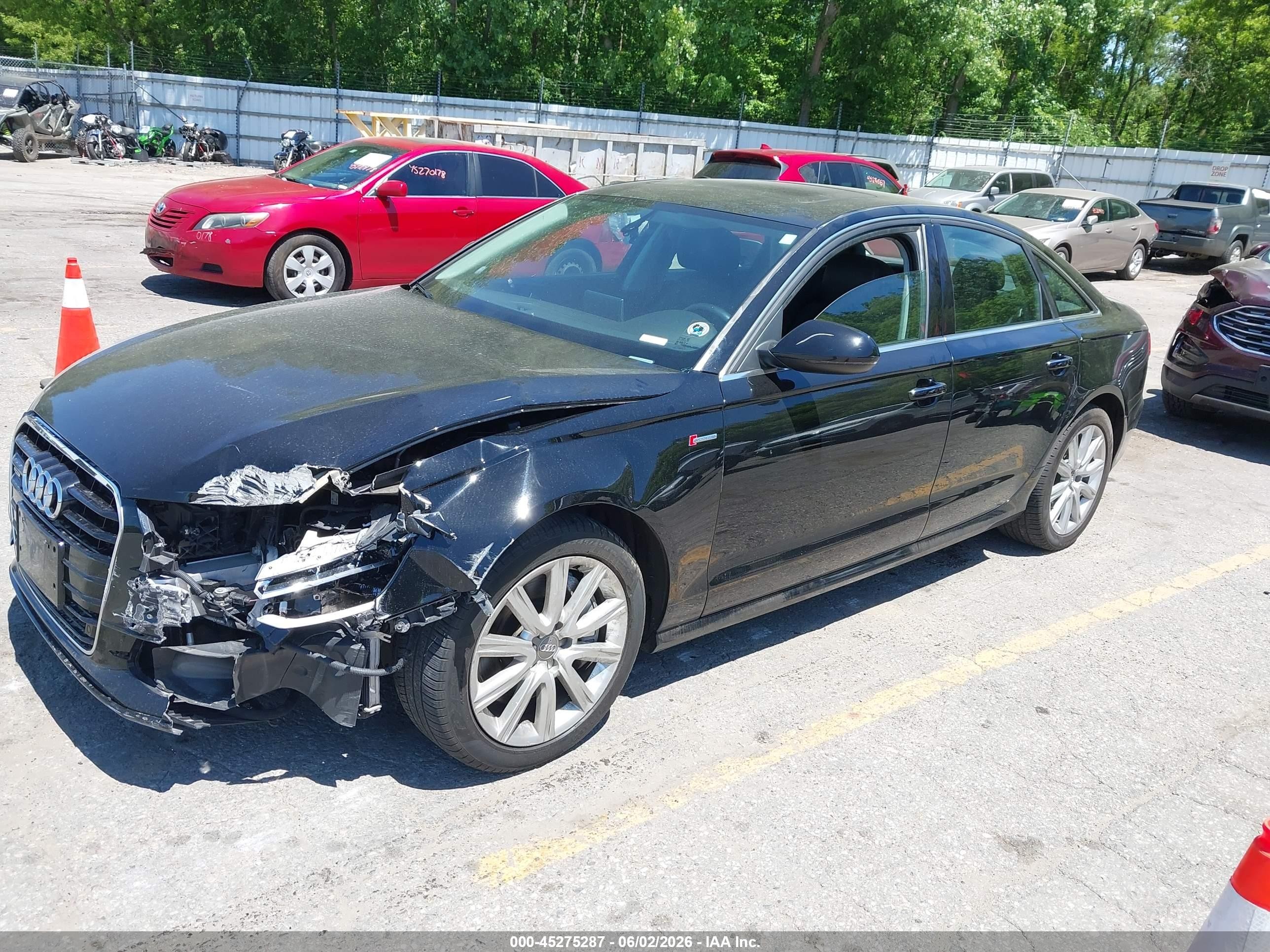 2014 Audi A6 3.0t Premium Plus Black vin: WAUHGAFC5EN051393