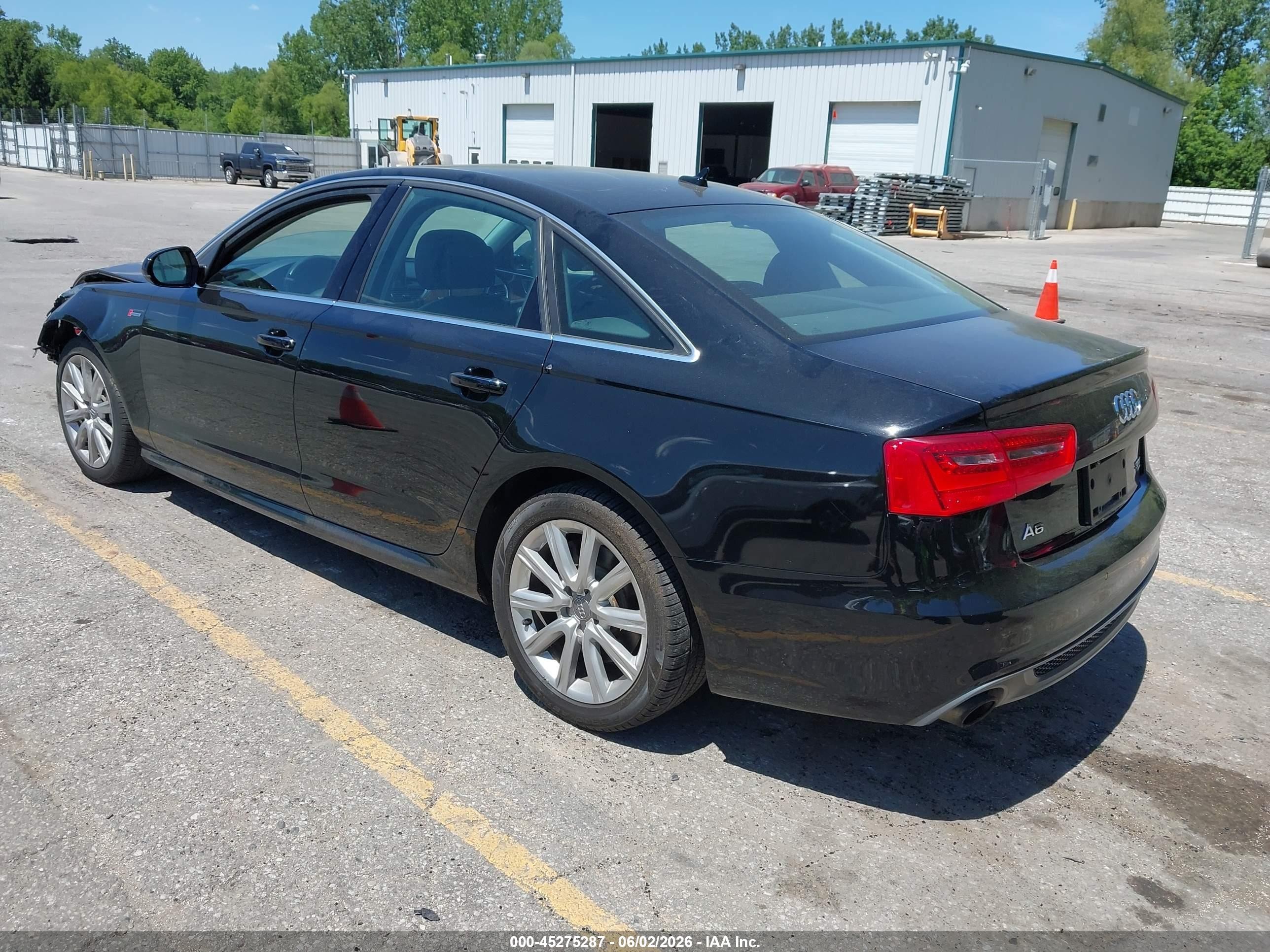 2014 Audi A6 3.0t Premium Plus Black vin: WAUHGAFC5EN051393