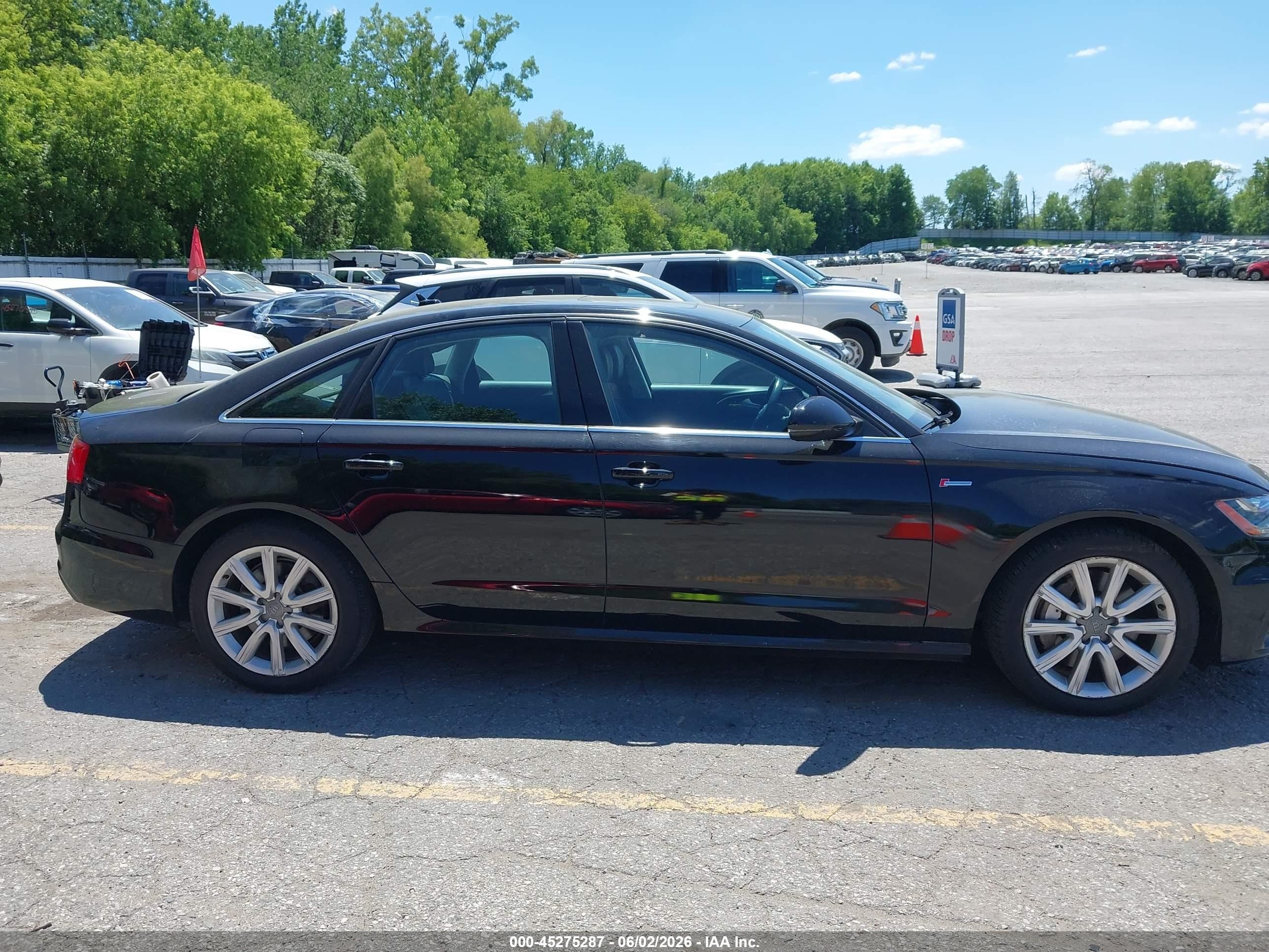 2014 Audi A6 3.0t Premium Plus Black vin: WAUHGAFC5EN051393