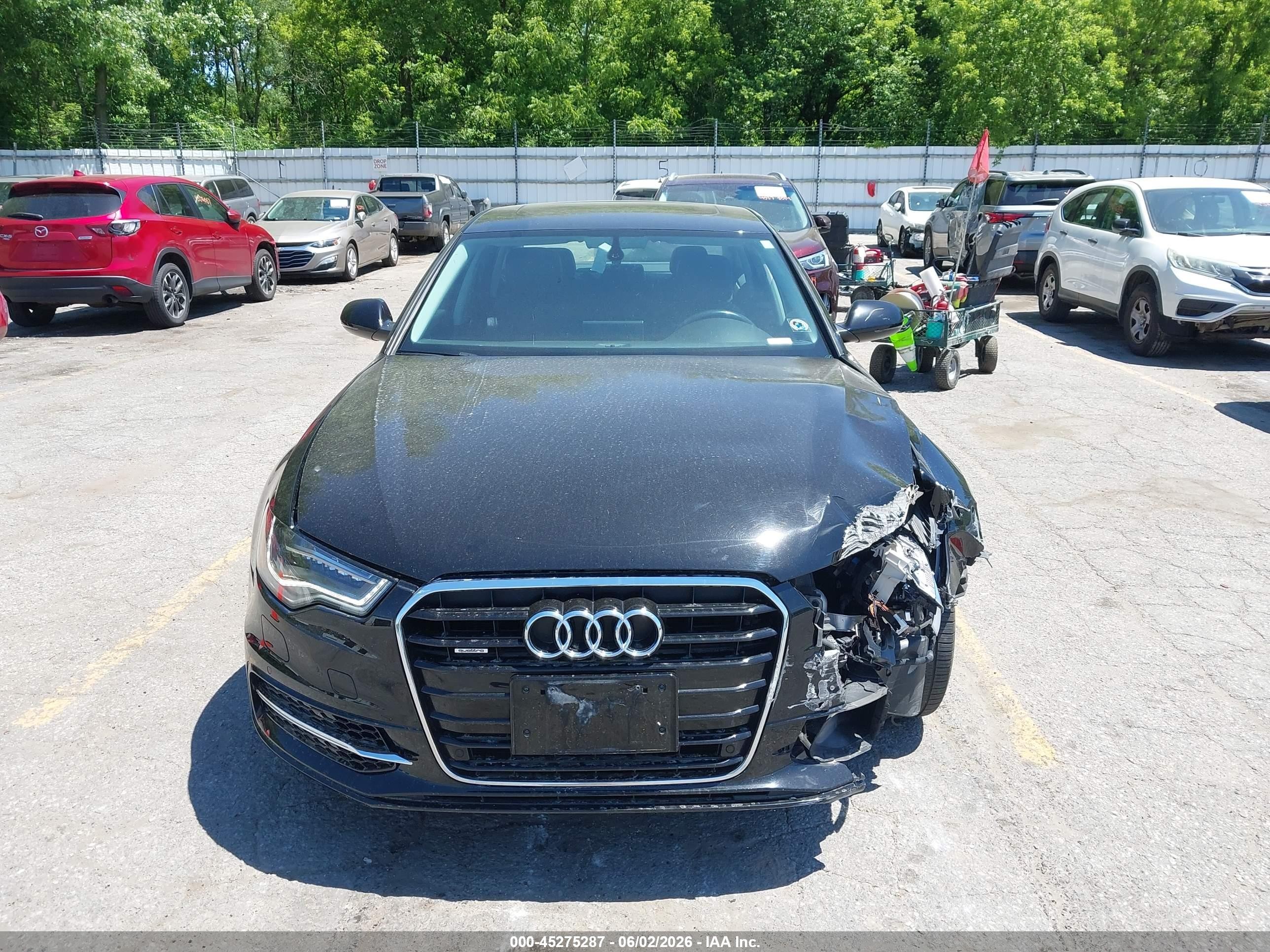 2014 Audi A6 3.0t Premium Plus Black vin: WAUHGAFC5EN051393