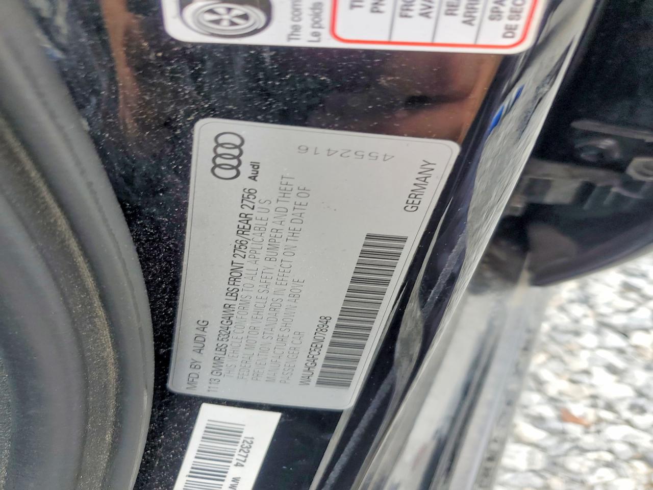 2014 Audi A6 Prestige Black vin: WAUHGAFC5EN078948
