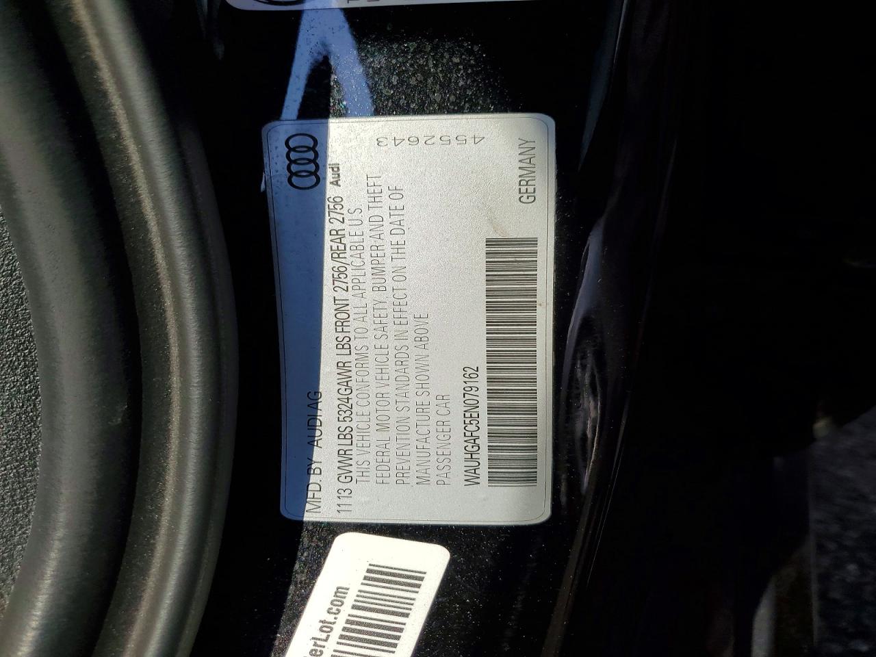 2014 Audi A6 Prestige Black vin: WAUHGAFC5EN079162