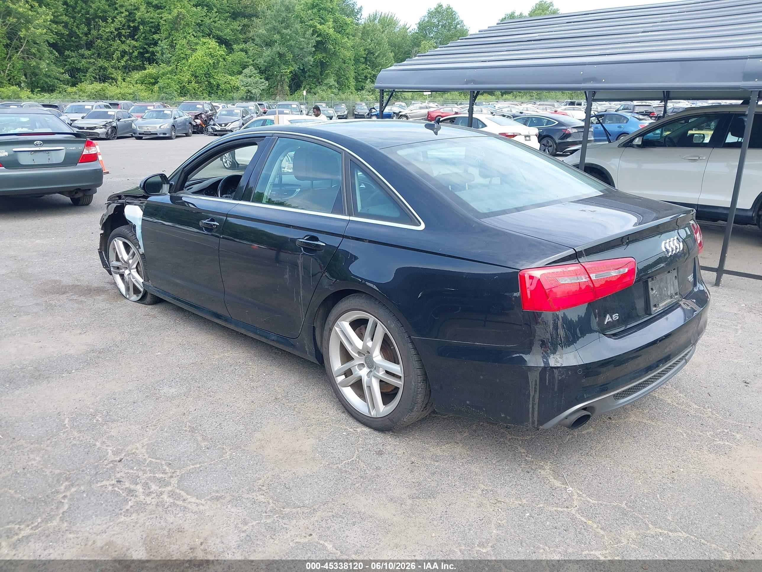 2014 Audi A6 3.0t Premium Plus Черный vin: WAUHGAFC5EN121555