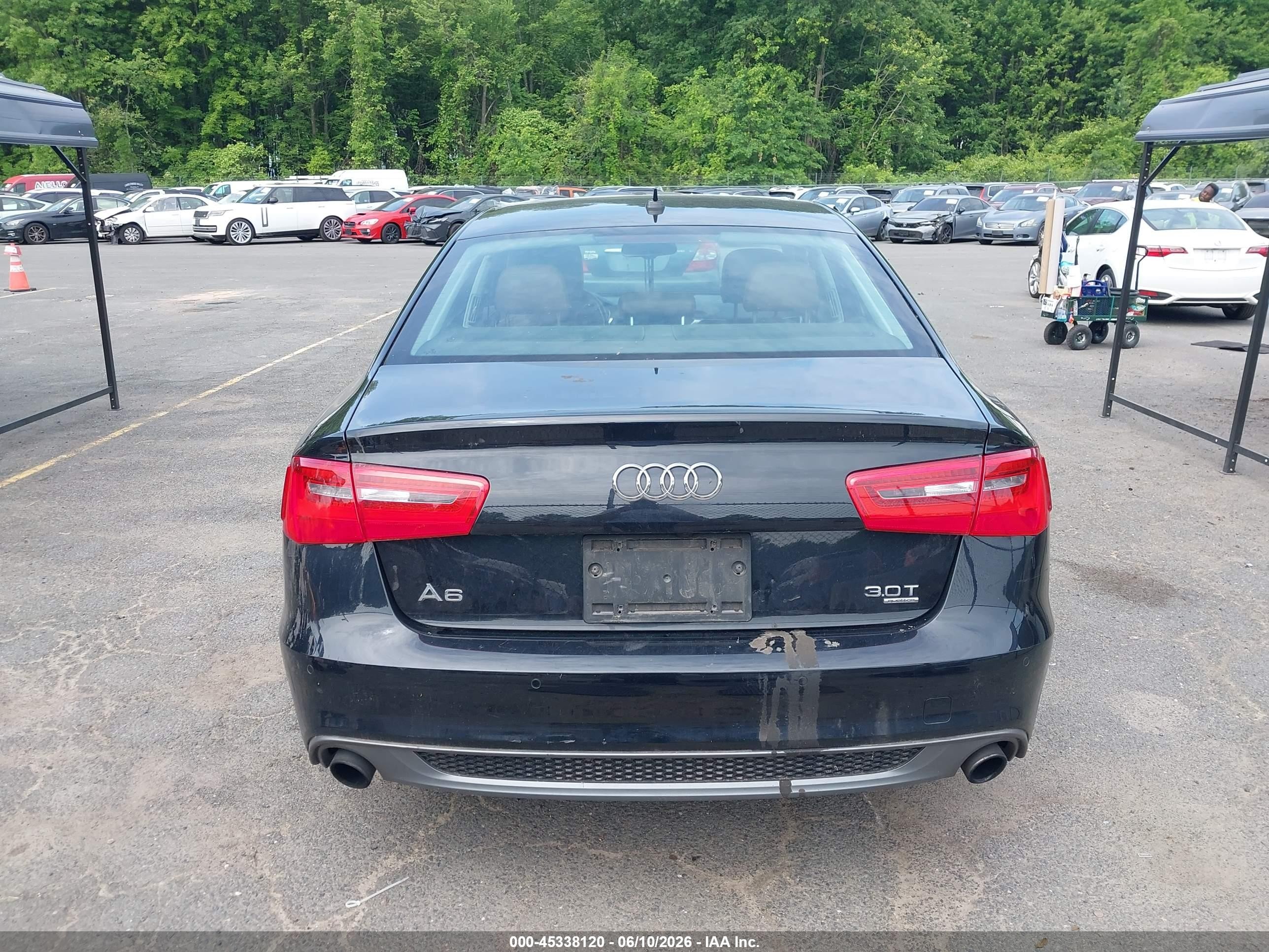 2014 Audi A6 3.0t Premium Plus Черный vin: WAUHGAFC5EN121555
