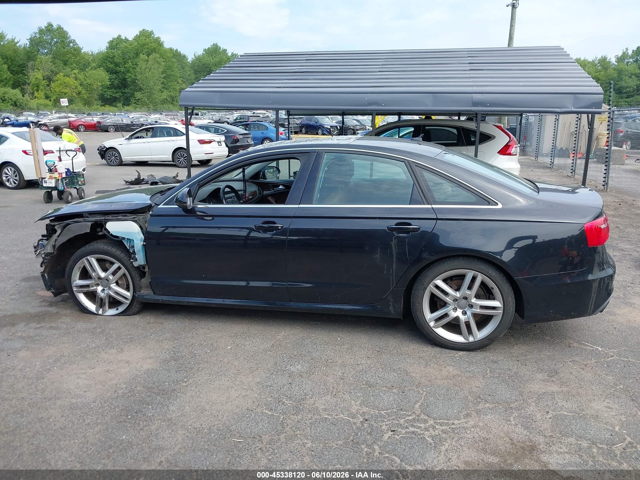 2014 Audi A6 3.0t Premium Plus Черный vin: WAUHGAFC5EN121555