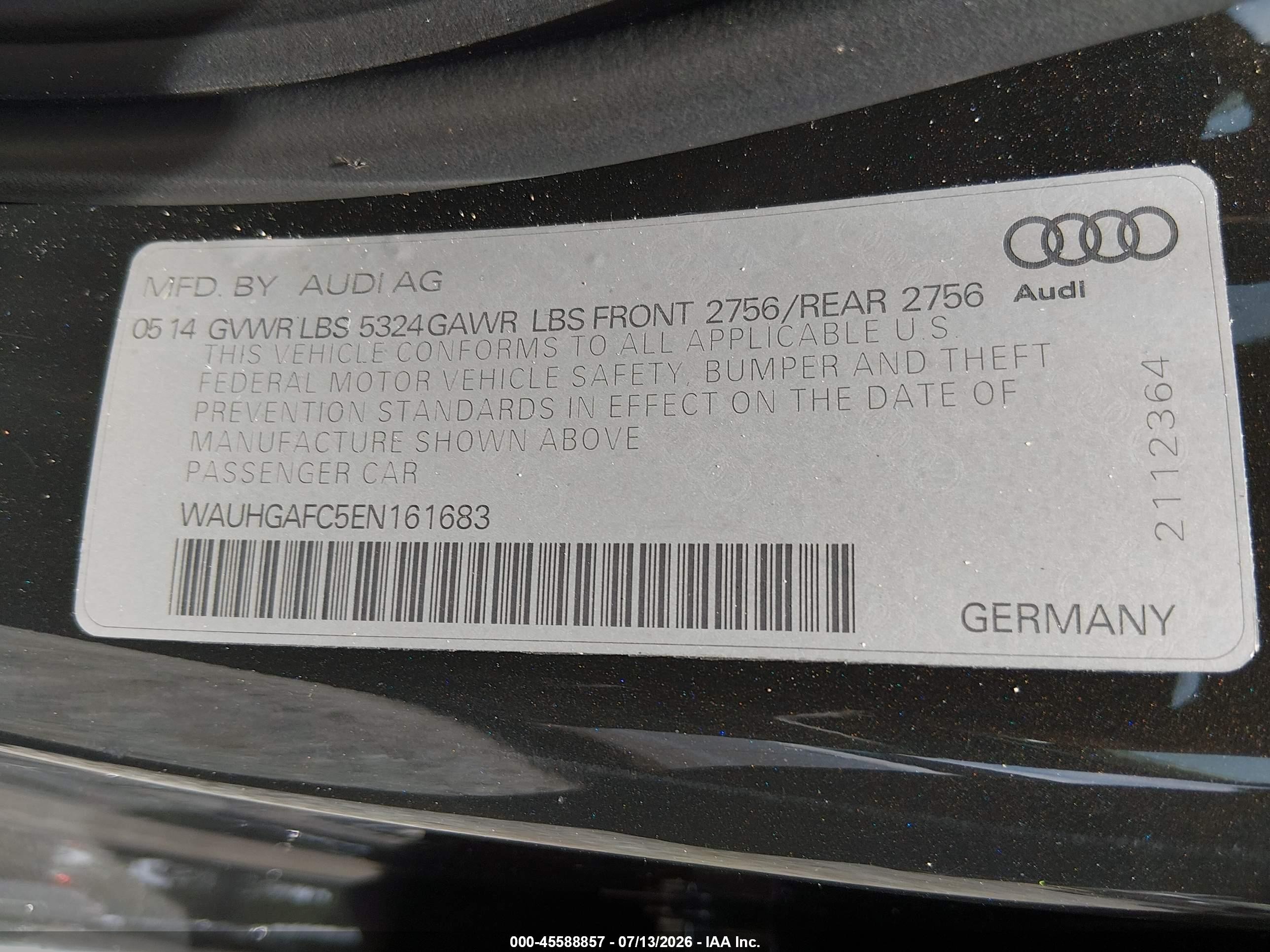 2014 Audi A6 3.0t Premium Plus Brown vin: WAUHGAFC5EN161683