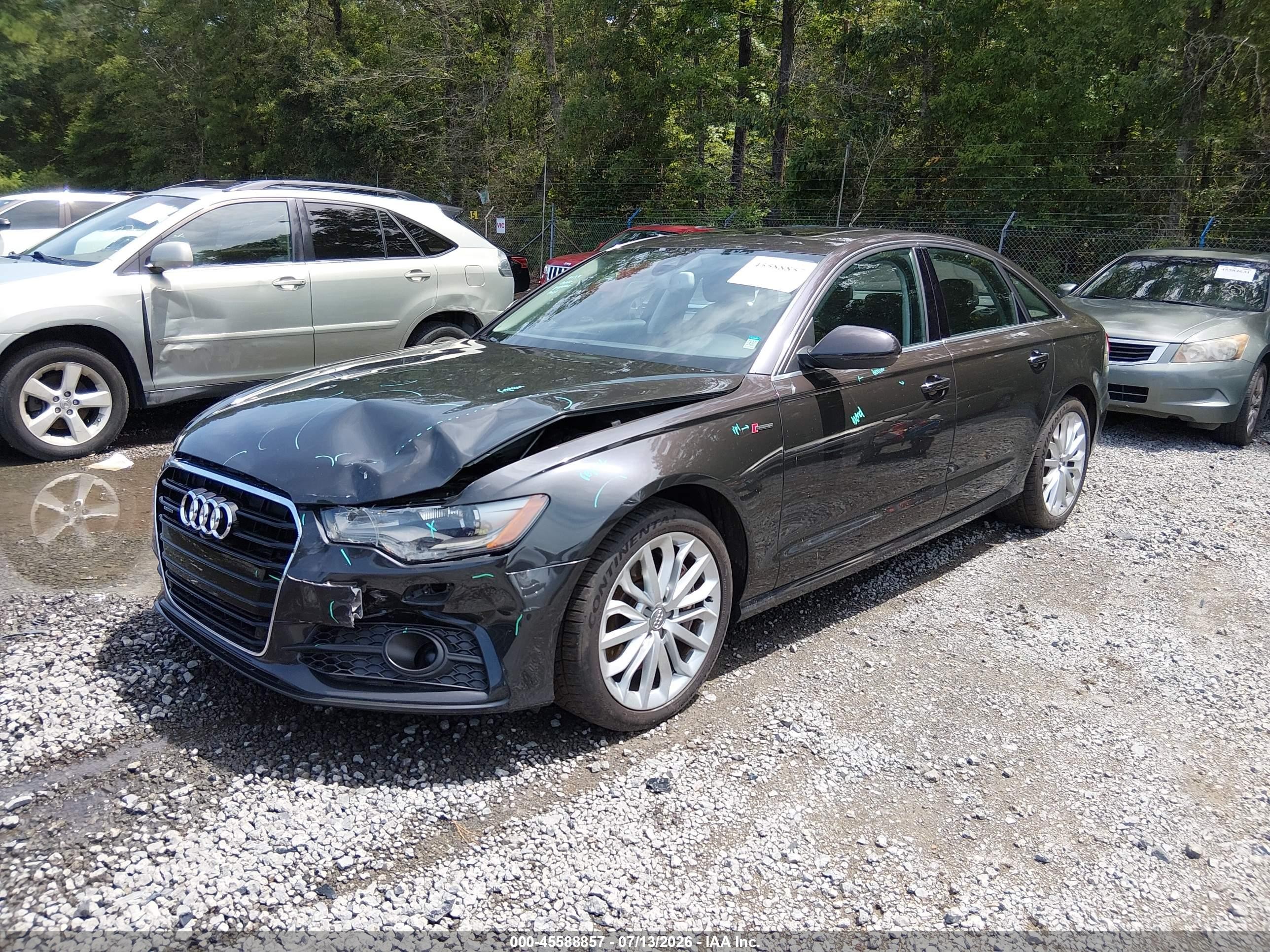 2014 Audi A6 3.0t Premium Plus Brown vin: WAUHGAFC5EN161683