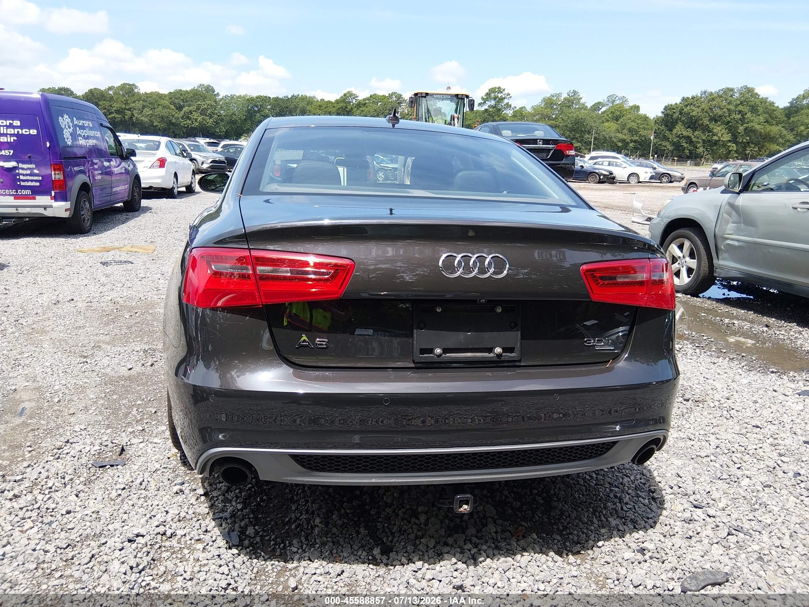 2014 Audi A6 3.0t Premium Plus Brown vin: WAUHGAFC5EN161683
