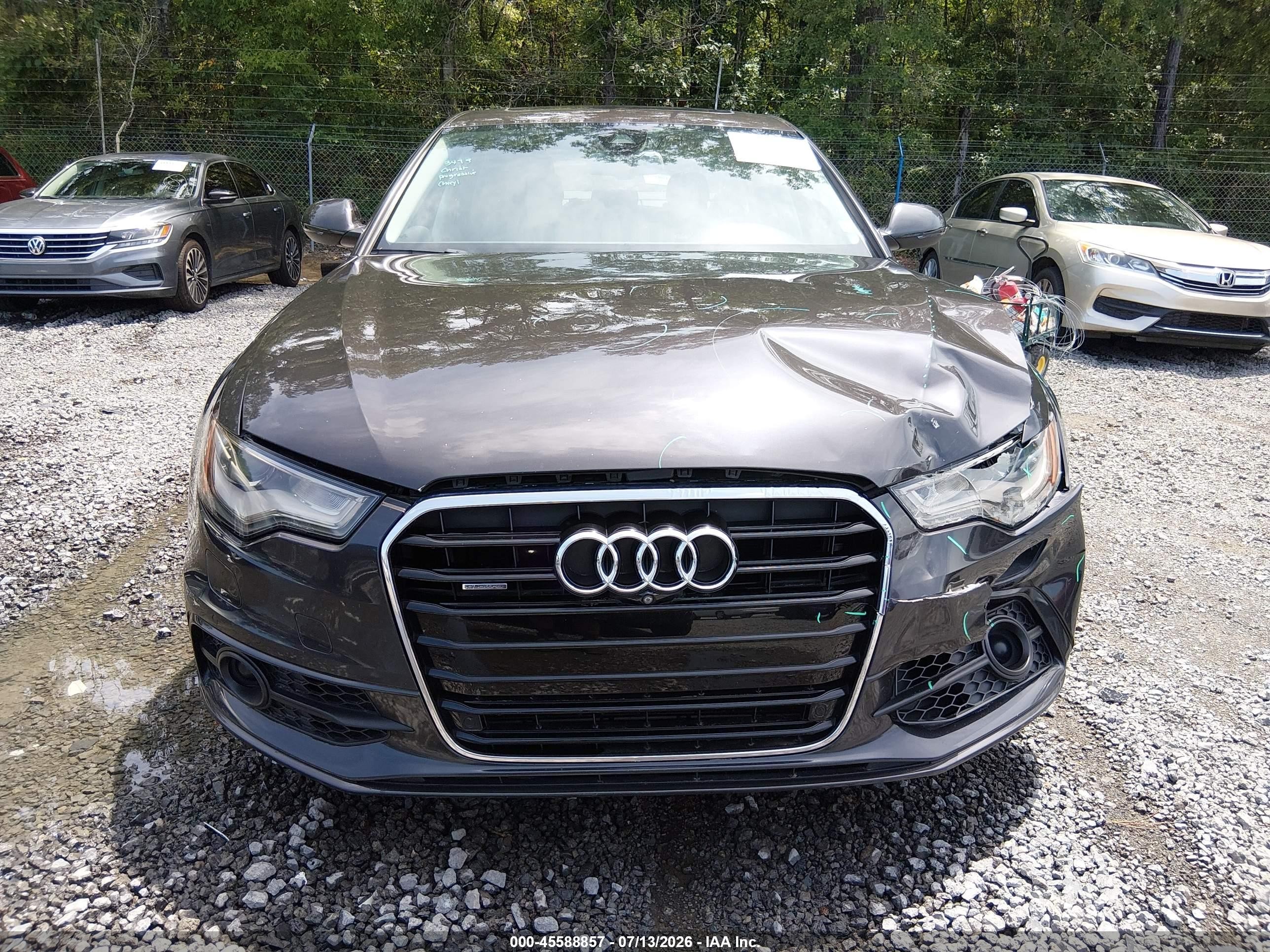 2014 Audi A6 3.0t Premium Plus Brown vin: WAUHGAFC5EN161683
