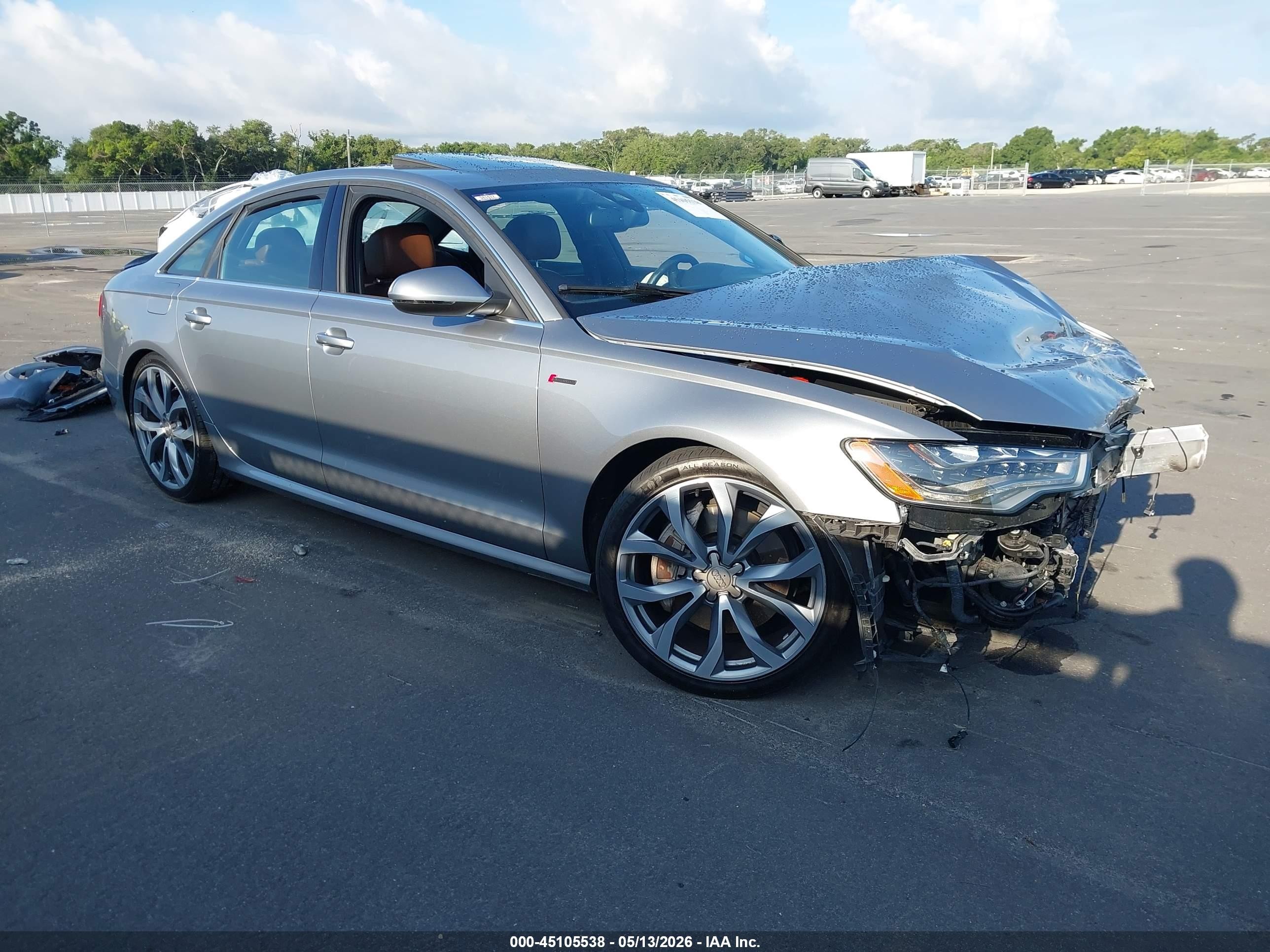 2015 Audi A6 3.0t Premium Plus Silver vin: WAUHGAFC5FN003152