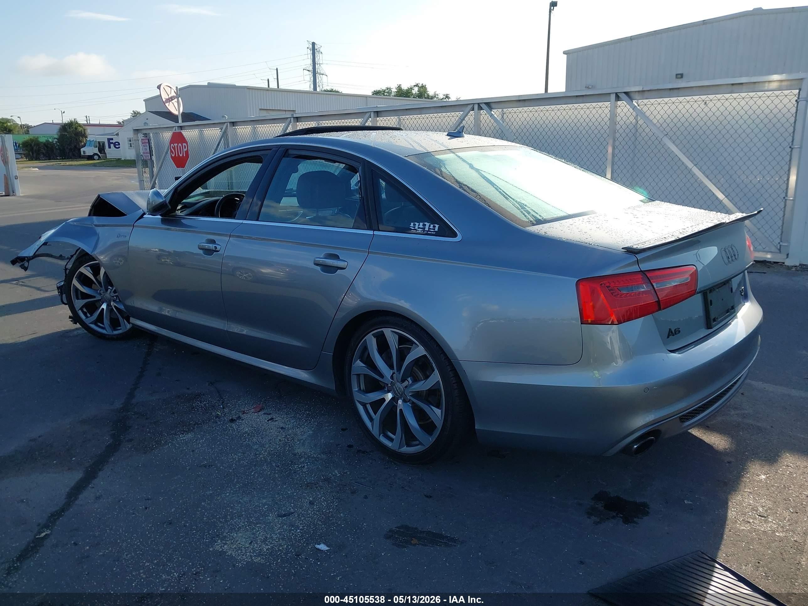 2015 Audi A6 3.0t Premium Plus Silver vin: WAUHGAFC5FN003152