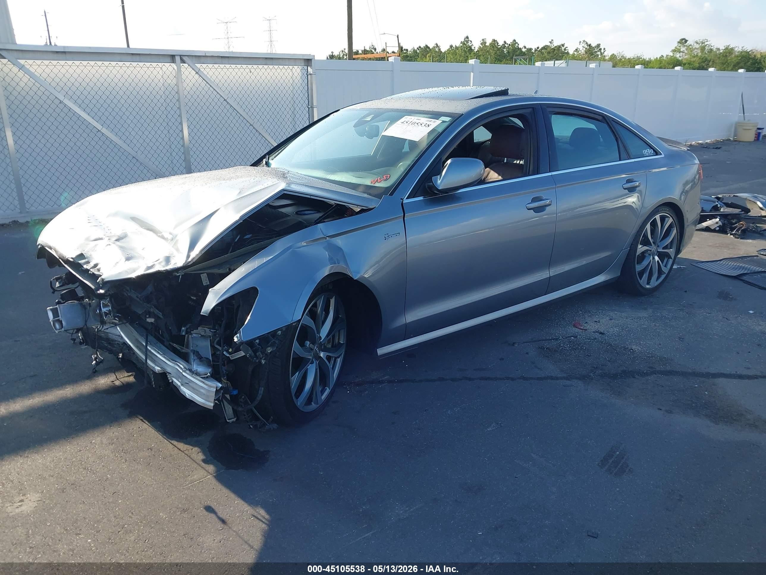 2015 Audi A6 3.0t Premium Plus Silver vin: WAUHGAFC5FN003152
