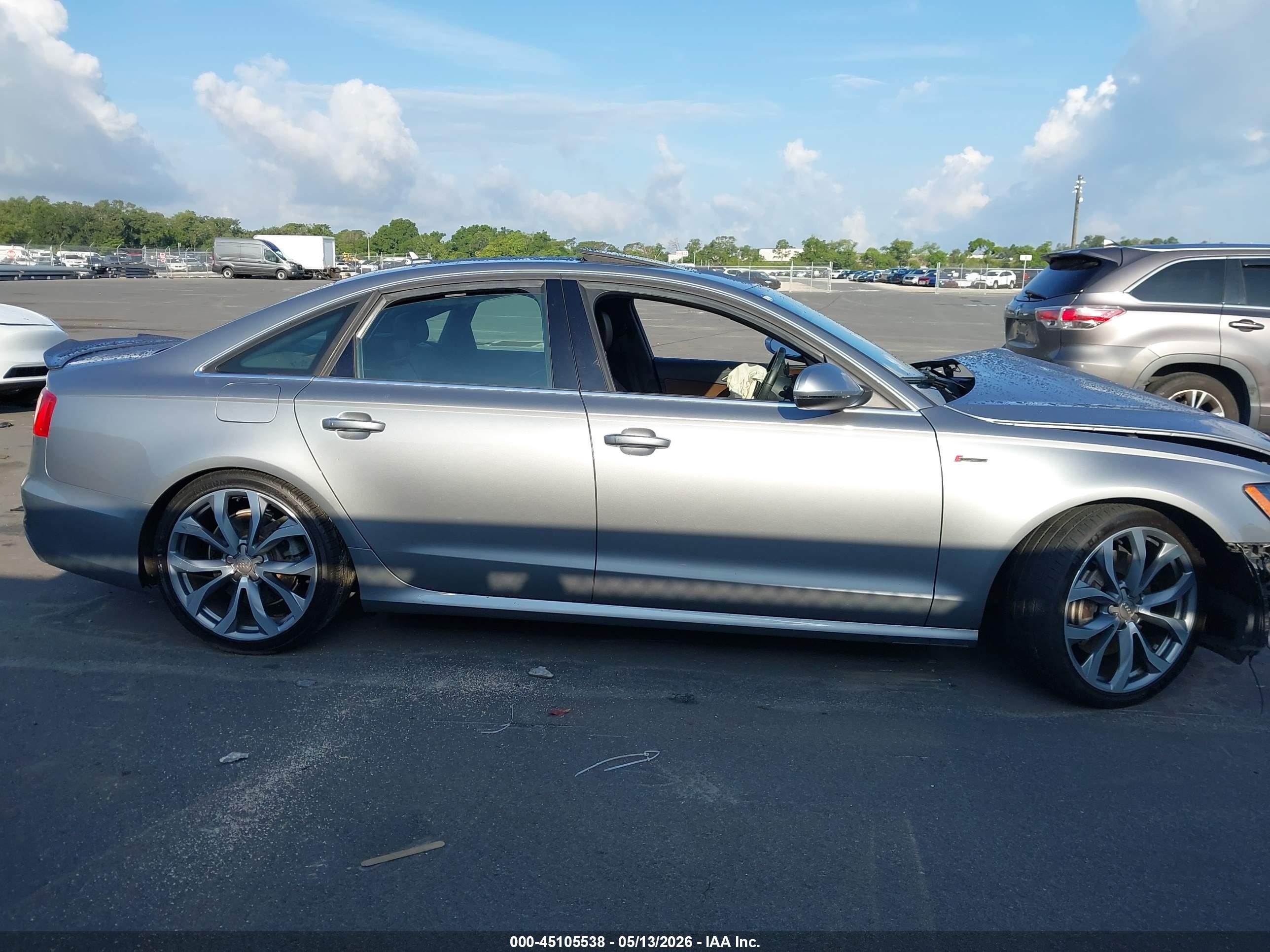 2015 Audi A6 3.0t Premium Plus Silver vin: WAUHGAFC5FN003152
