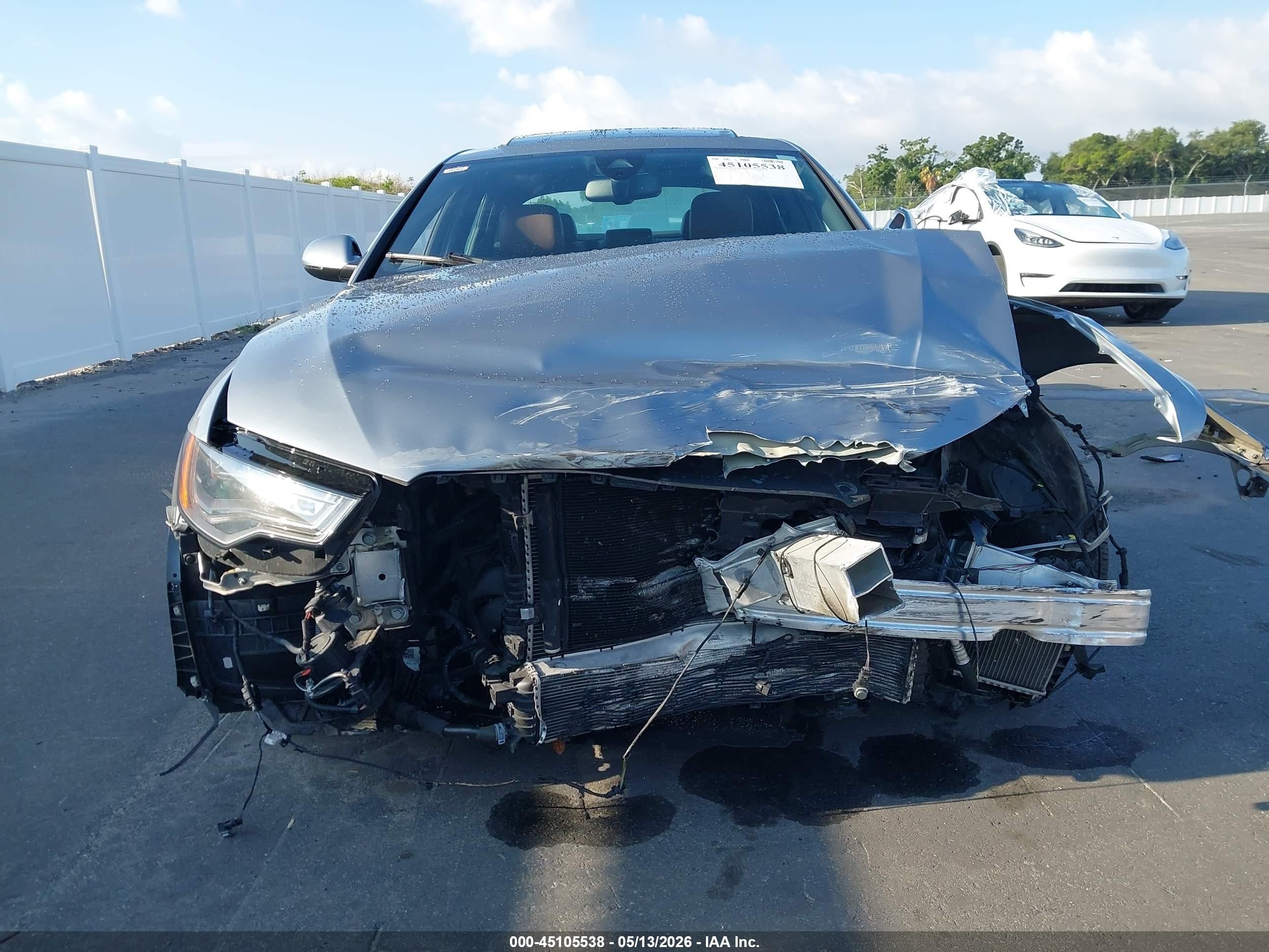 2015 Audi A6 3.0t Premium Plus Silver vin: WAUHGAFC5FN003152