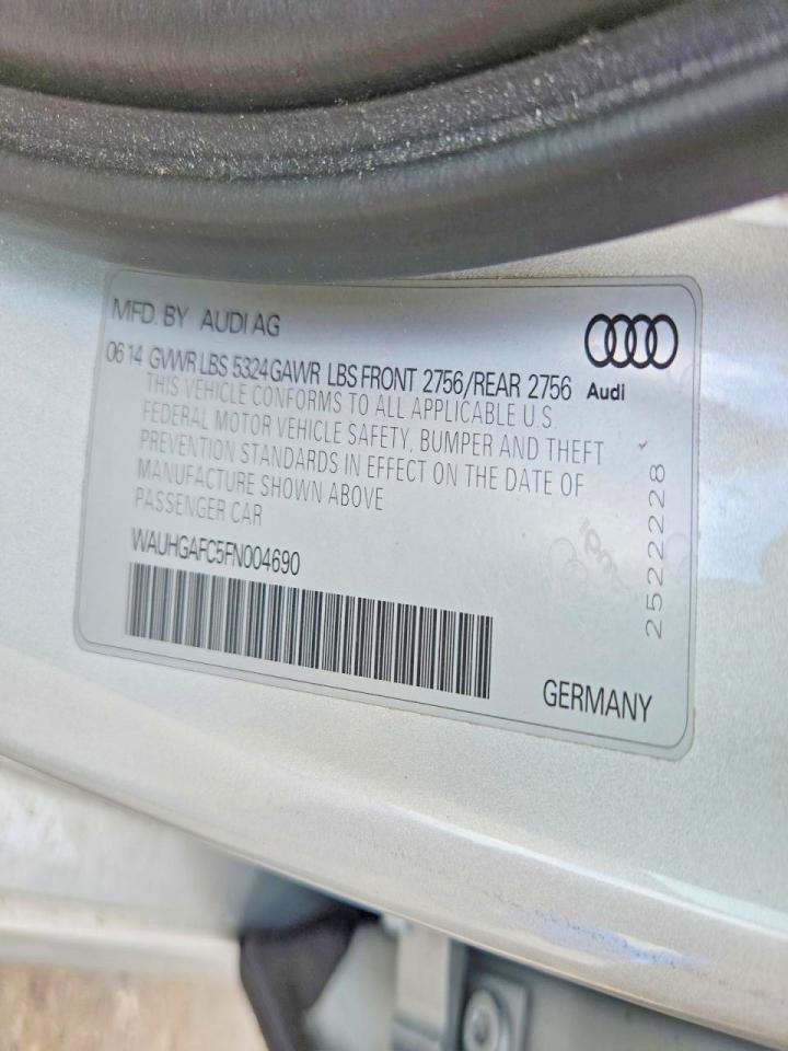 2015 Audi A6 Prestige Silver vin: WAUHGAFC5FN004690