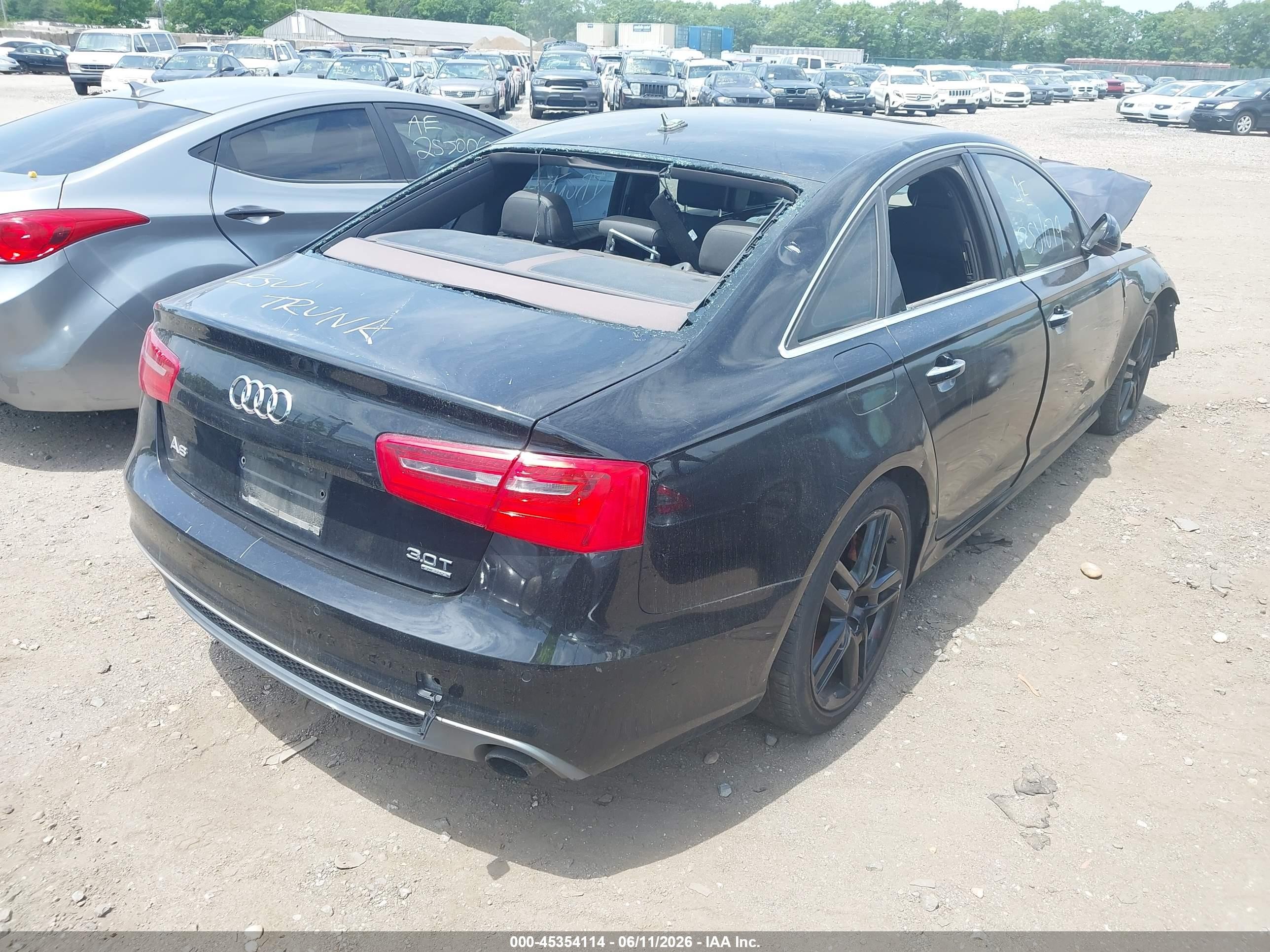 2015 Audi A6 3.0t Premium Plus Black vin: WAUHGAFC5FN036152