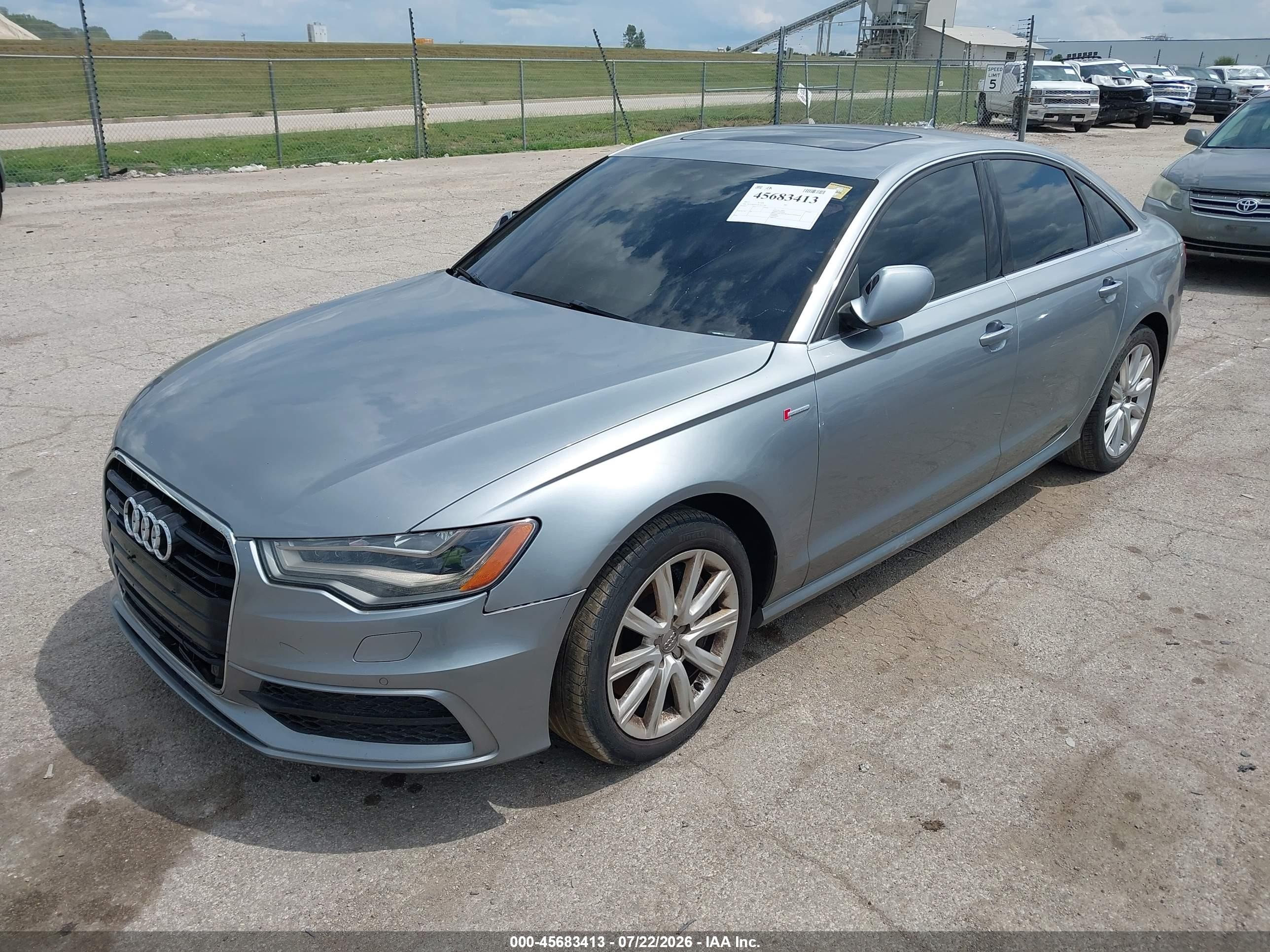 2012 Audi A6 3.0t Prestige Silver vin: WAUHGAFC6CN071701