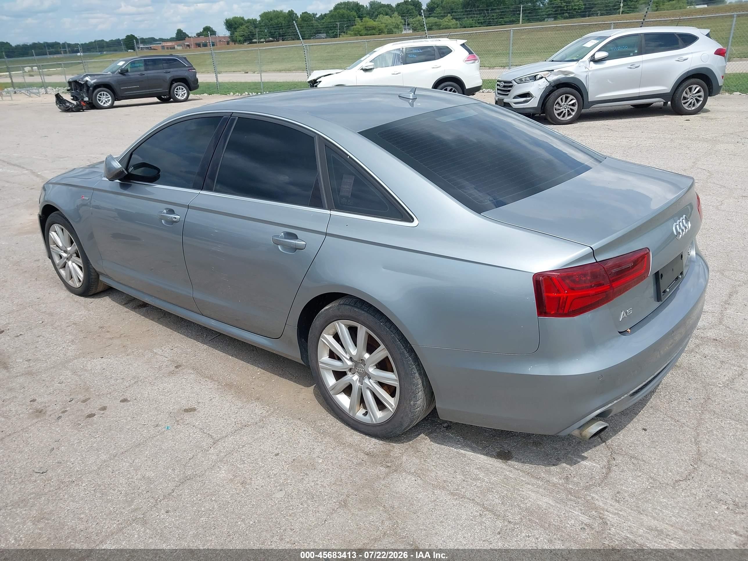 2012 Audi A6 3.0t Prestige Silver vin: WAUHGAFC6CN071701