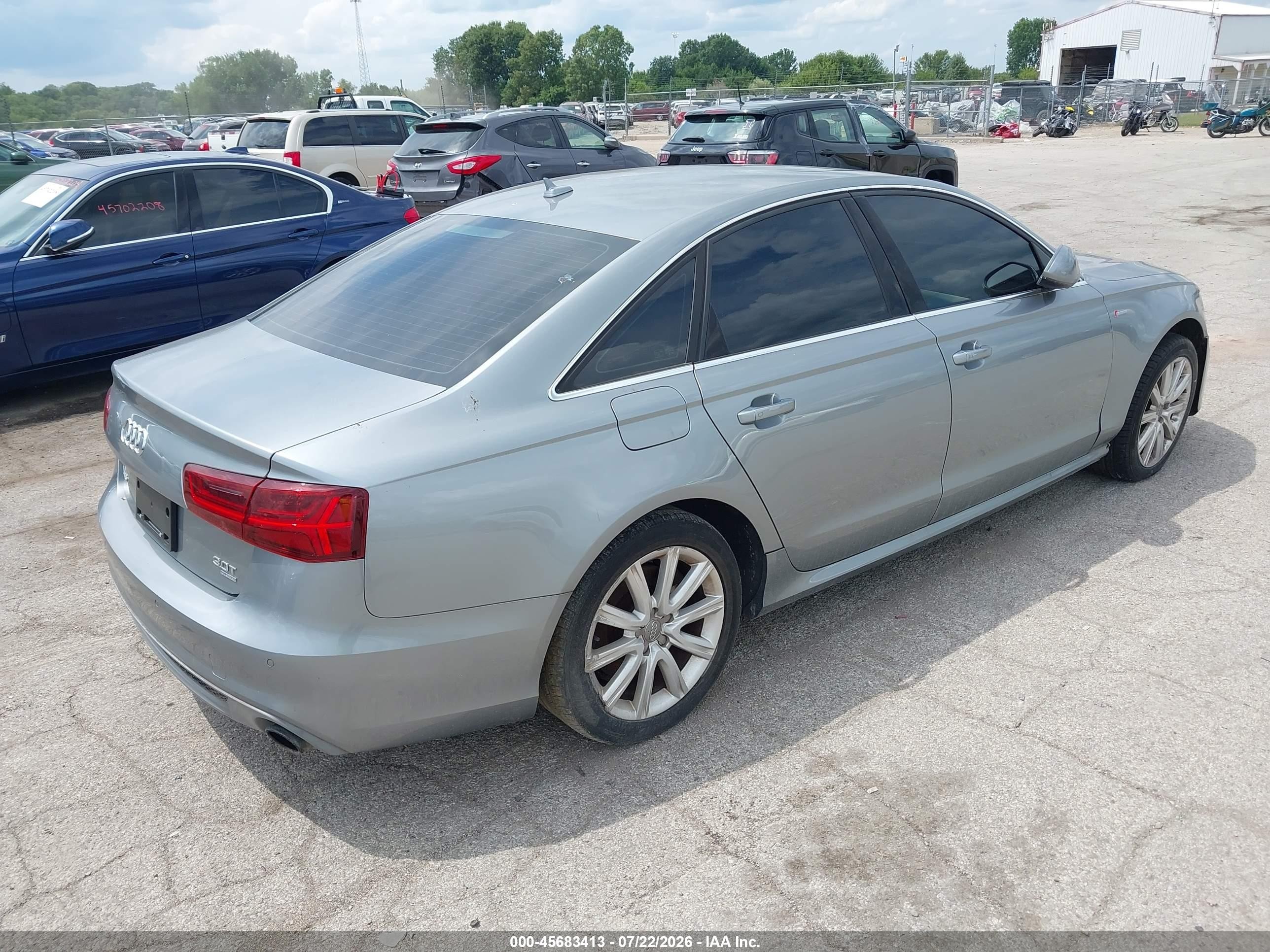 2012 Audi A6 3.0t Prestige Silver vin: WAUHGAFC6CN071701
