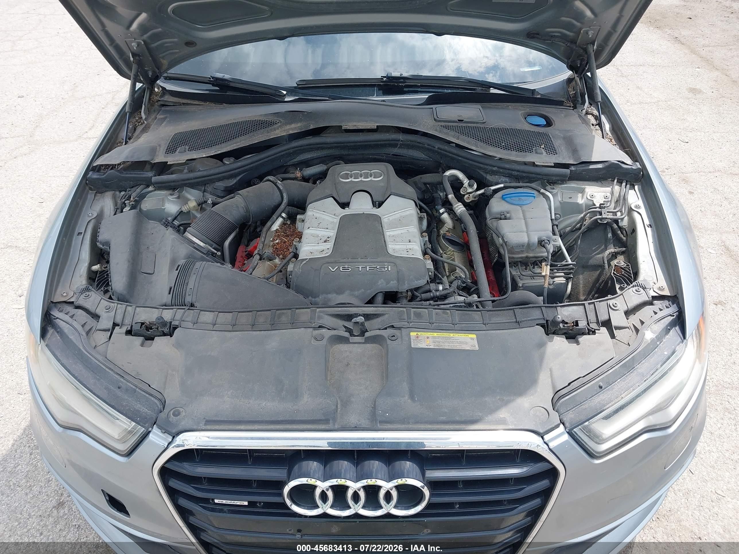 2012 Audi A6 3.0t Prestige Silver vin: WAUHGAFC6CN071701