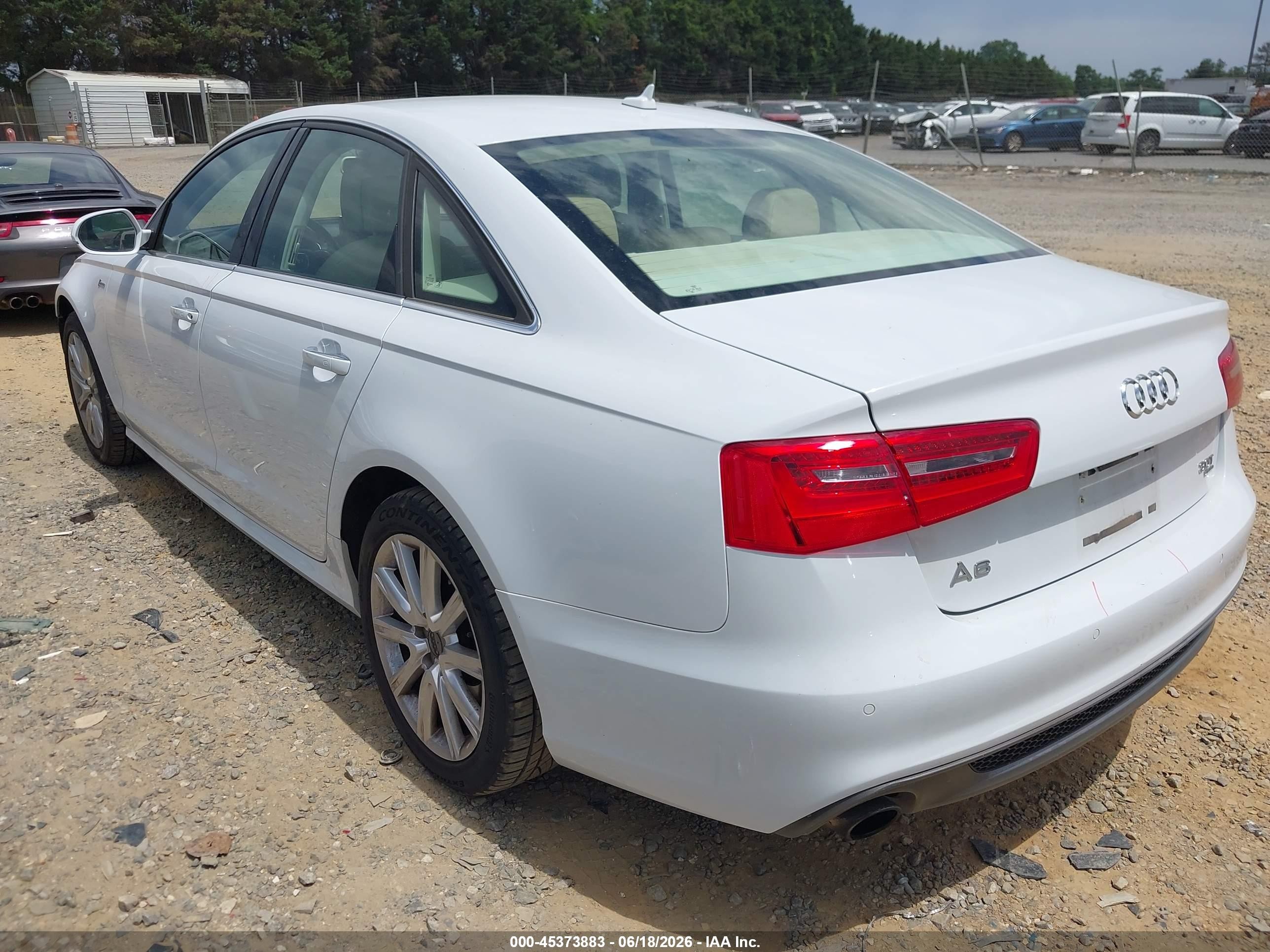 2012 Audi A6 3.0t Prestige White vin: WAUHGAFC7CN061419