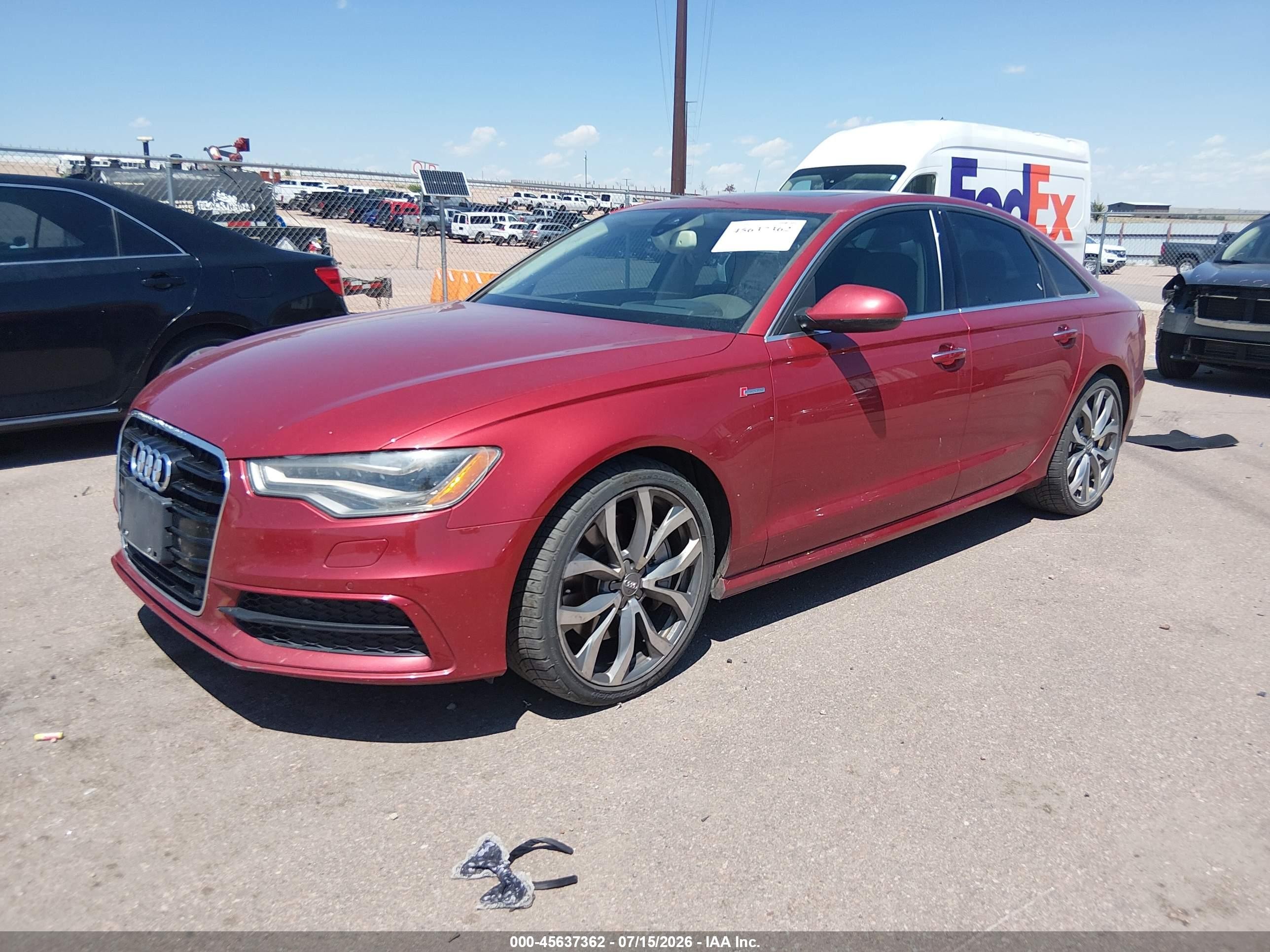2015 Audi A6 3.0t Premium Plus Red vin: WAUHGAFC7FN021328