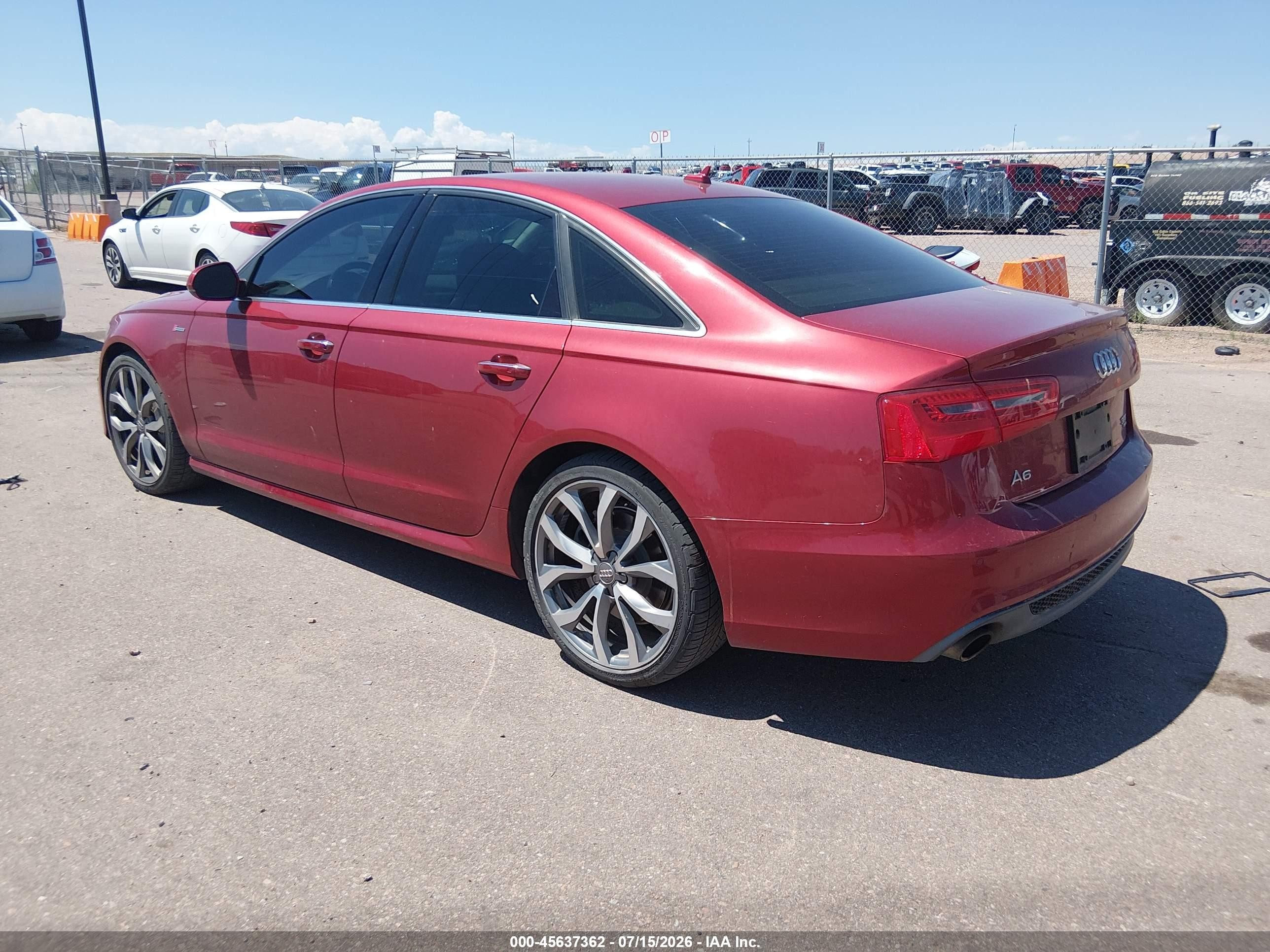 2015 Audi A6 3.0t Premium Plus Red vin: WAUHGAFC7FN021328