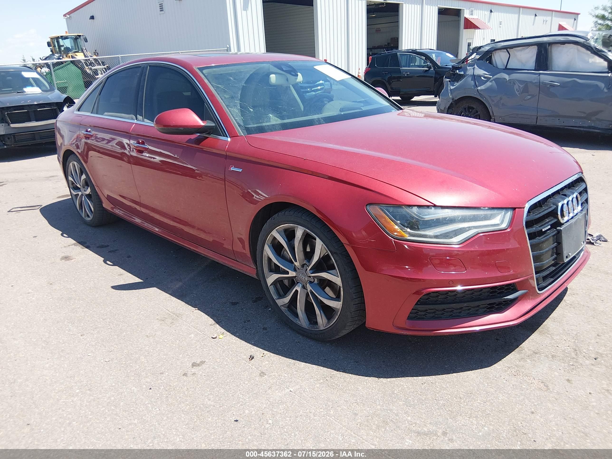 2015 Audi A6 3.0t Premium Plus Red vin: WAUHGAFC7FN021328