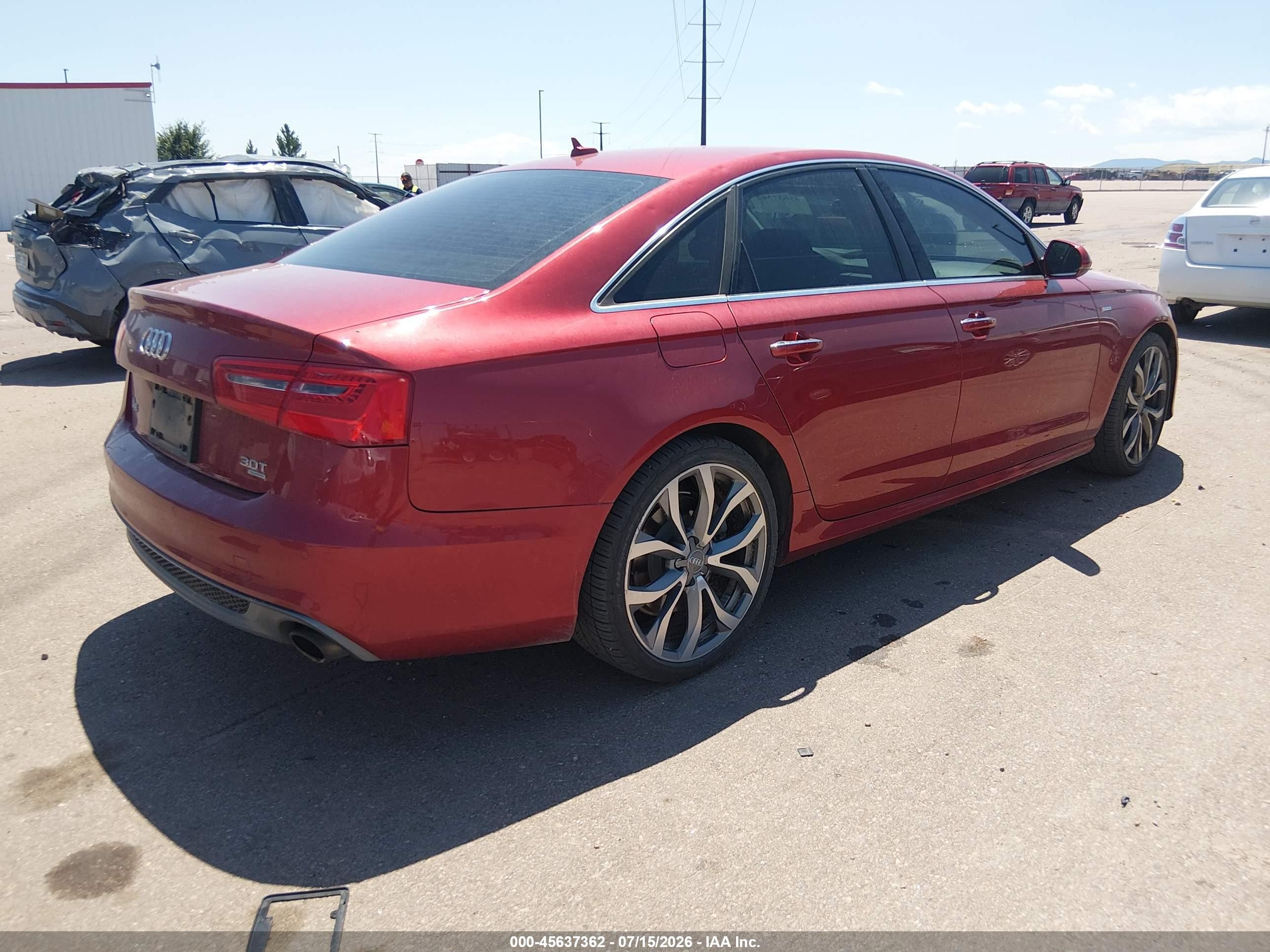 2015 Audi A6 3.0t Premium Plus Red vin: WAUHGAFC7FN021328