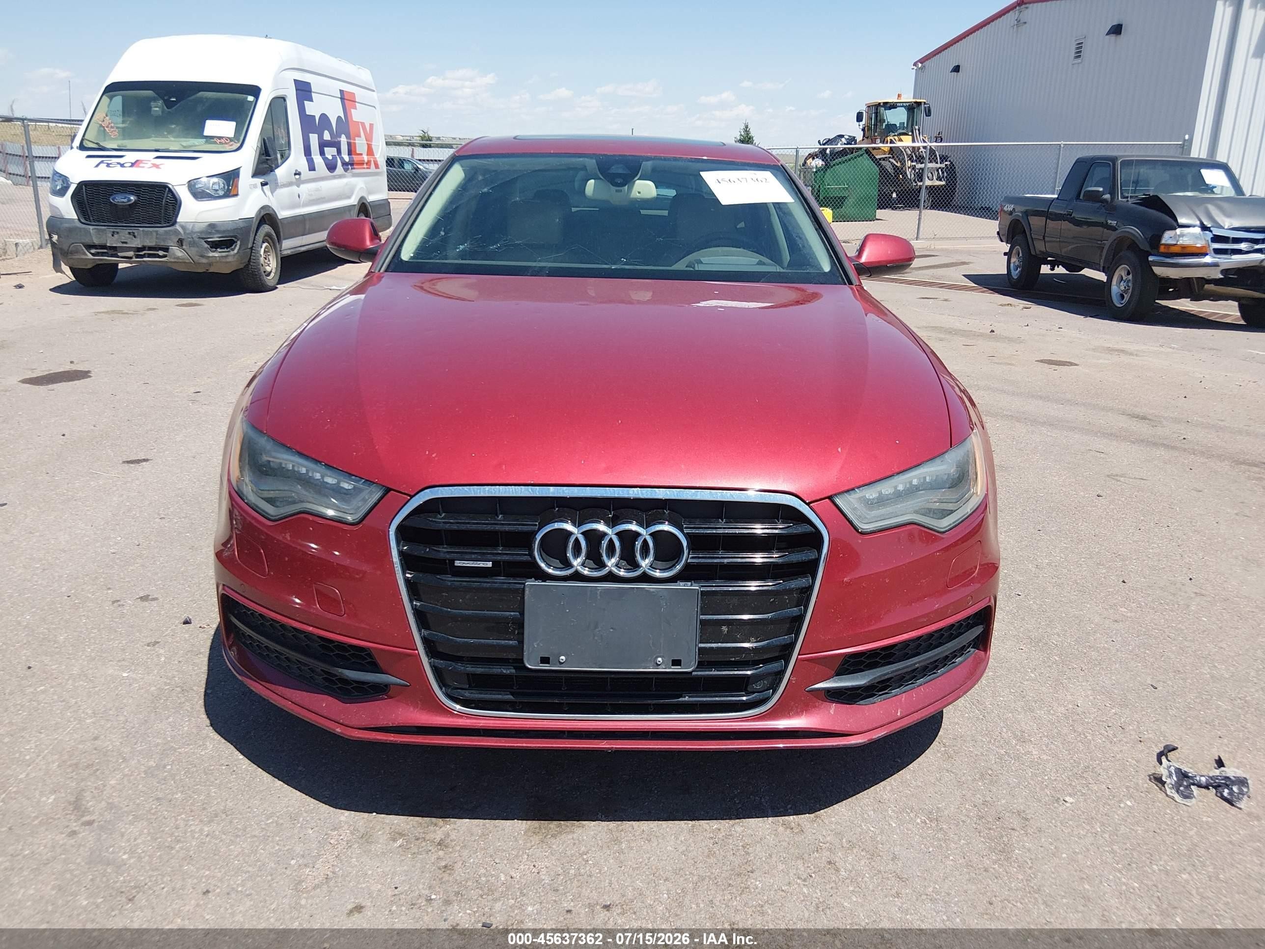 2015 Audi A6 3.0t Premium Plus Red vin: WAUHGAFC7FN021328