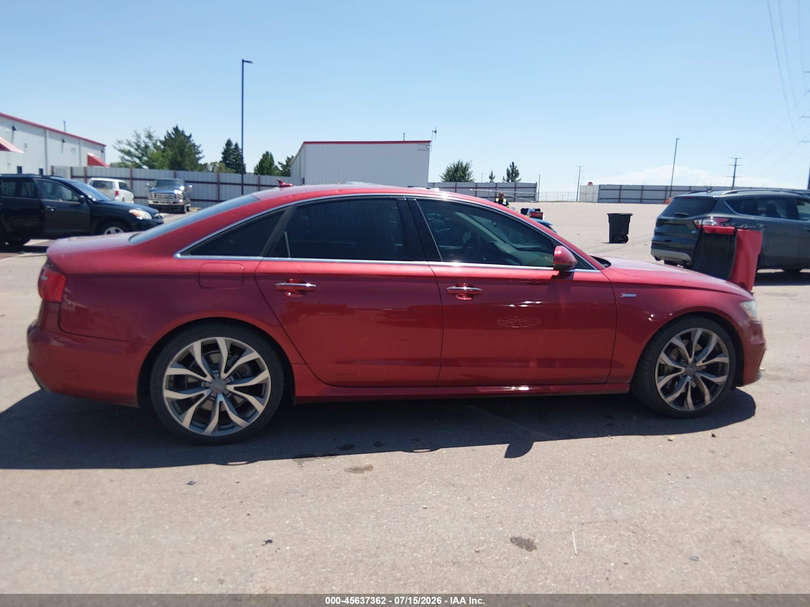 2015 Audi A6 3.0t Premium Plus Red vin: WAUHGAFC7FN021328