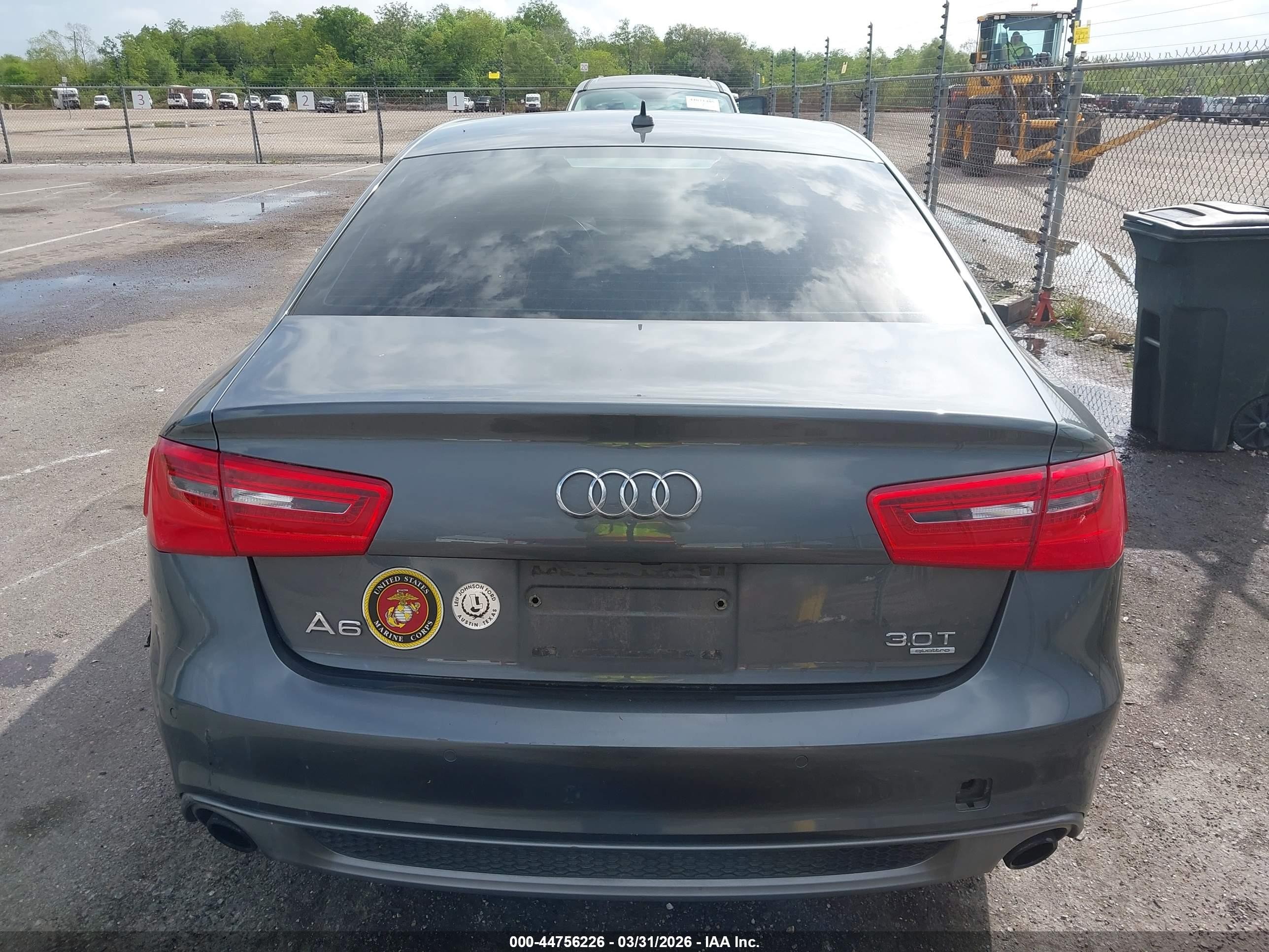 2015 Audi A6 3.0t Premium Plus Gray vin: WAUHGAFC7FN030076