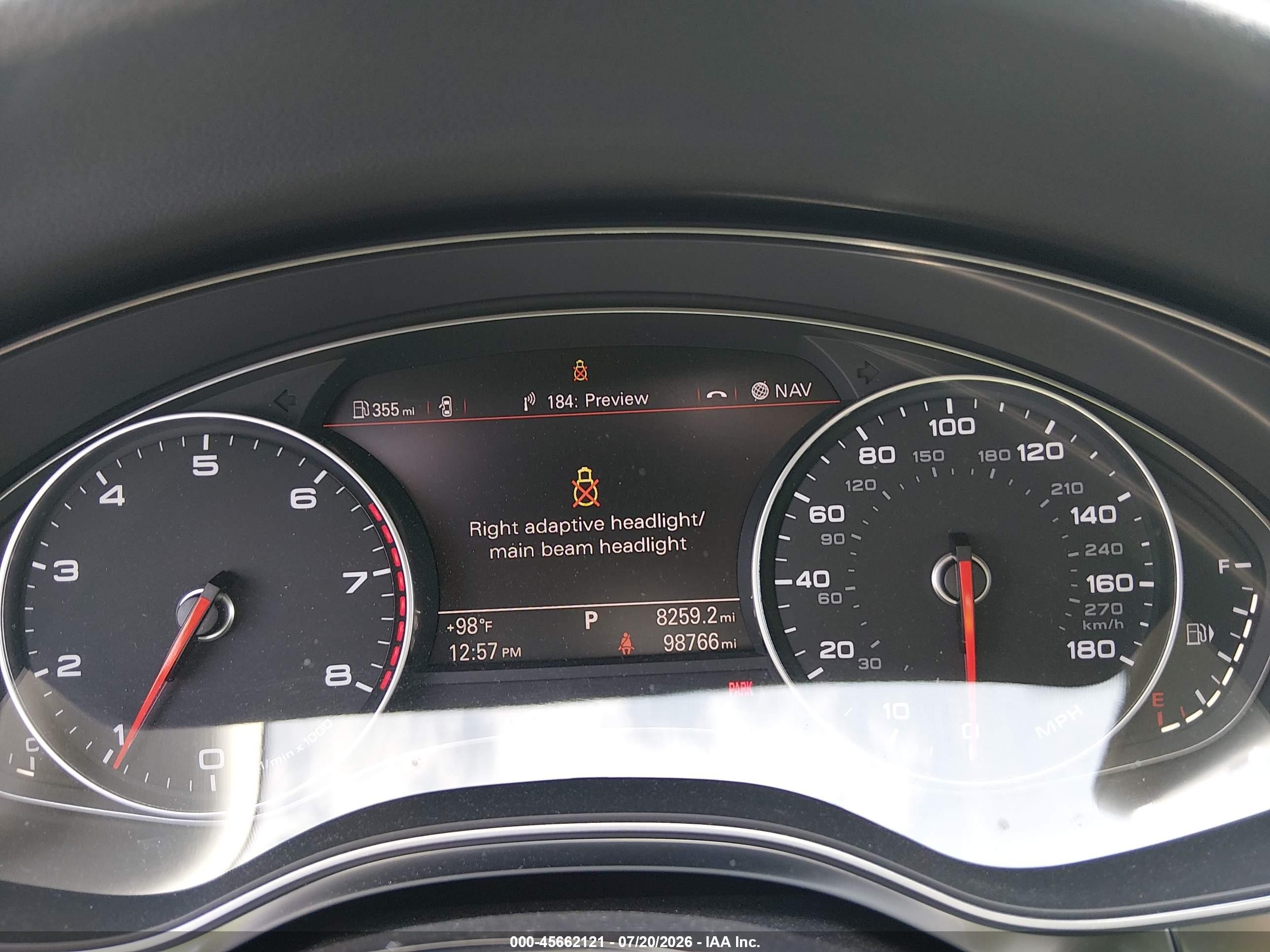 2012 Audi A6 3.0t Prestige Pewter vin: WAUHGAFC8CN170522