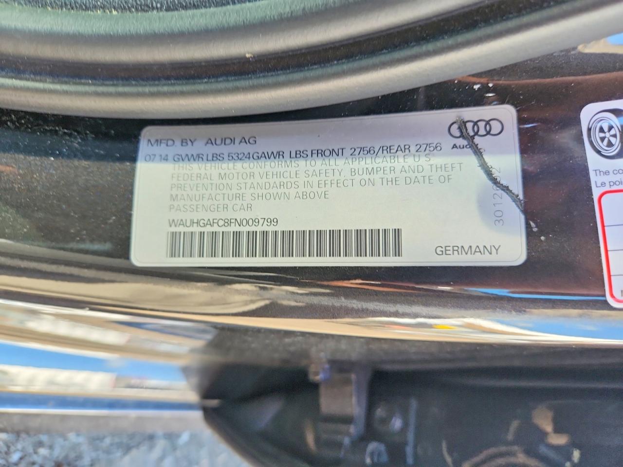2015 Audi A6 Prestige Gray vin: WAUHGAFC8FN009799