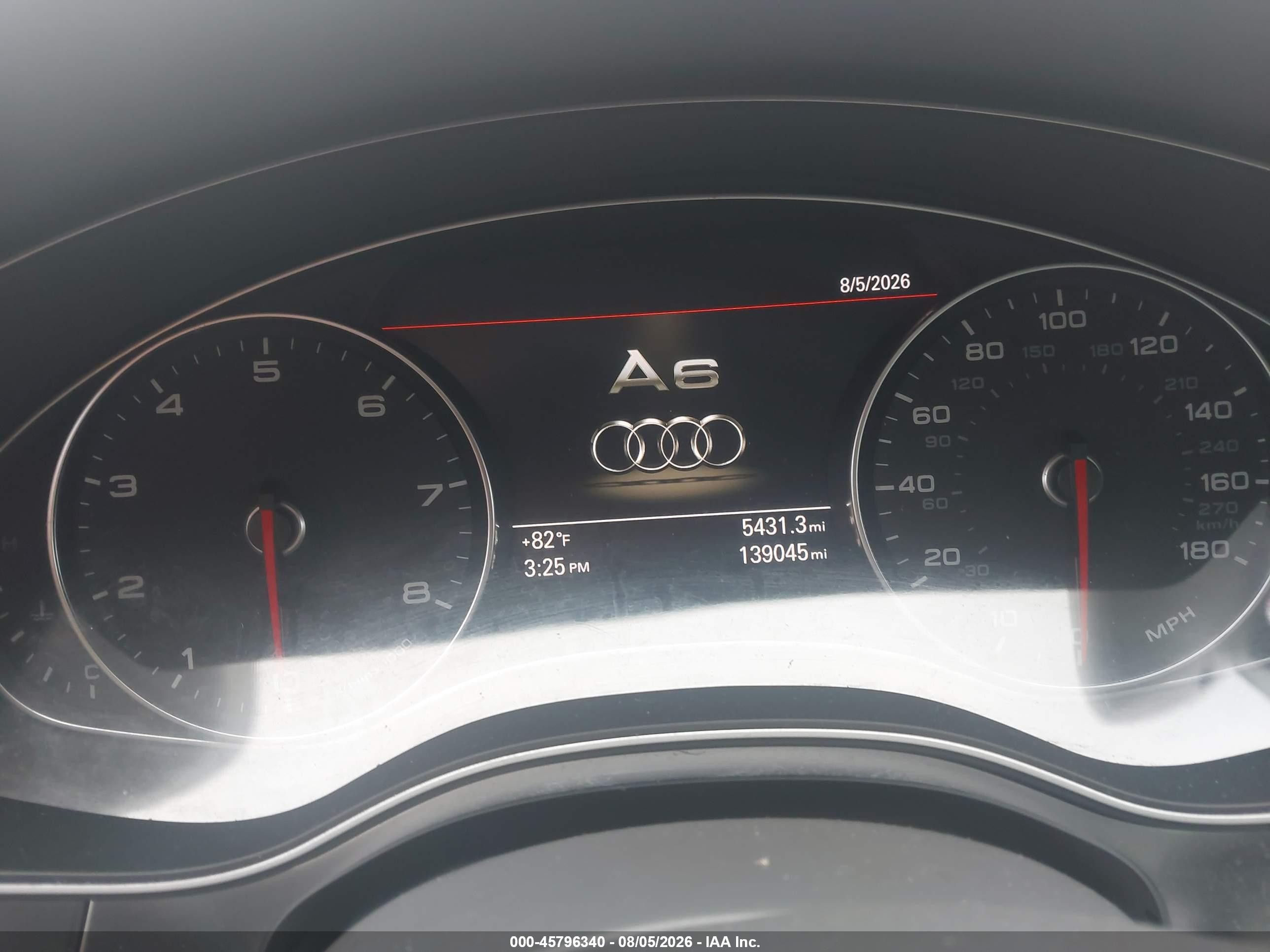 2014 Audi A6 3.0t Premium Plus Gray vin: WAUHGAFC9EN033768
