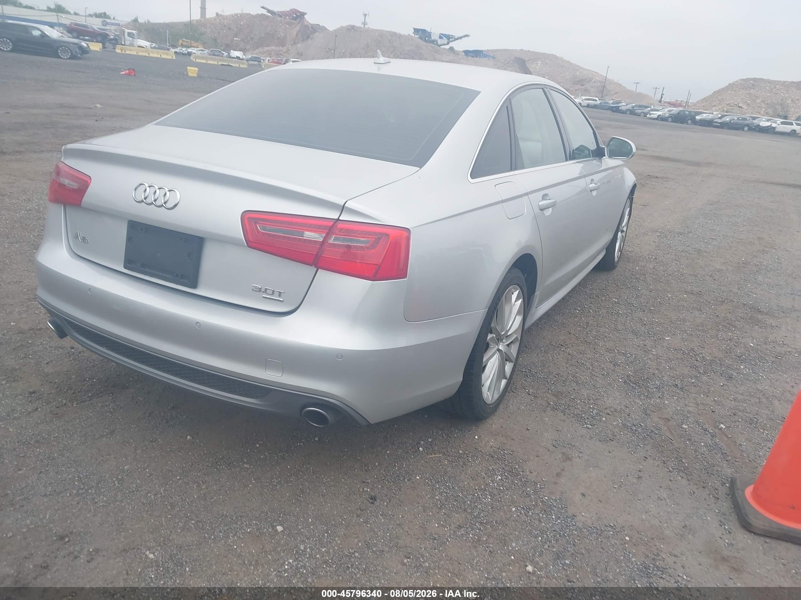 2014 Audi A6 3.0t Premium Plus Gray vin: WAUHGAFC9EN033768
