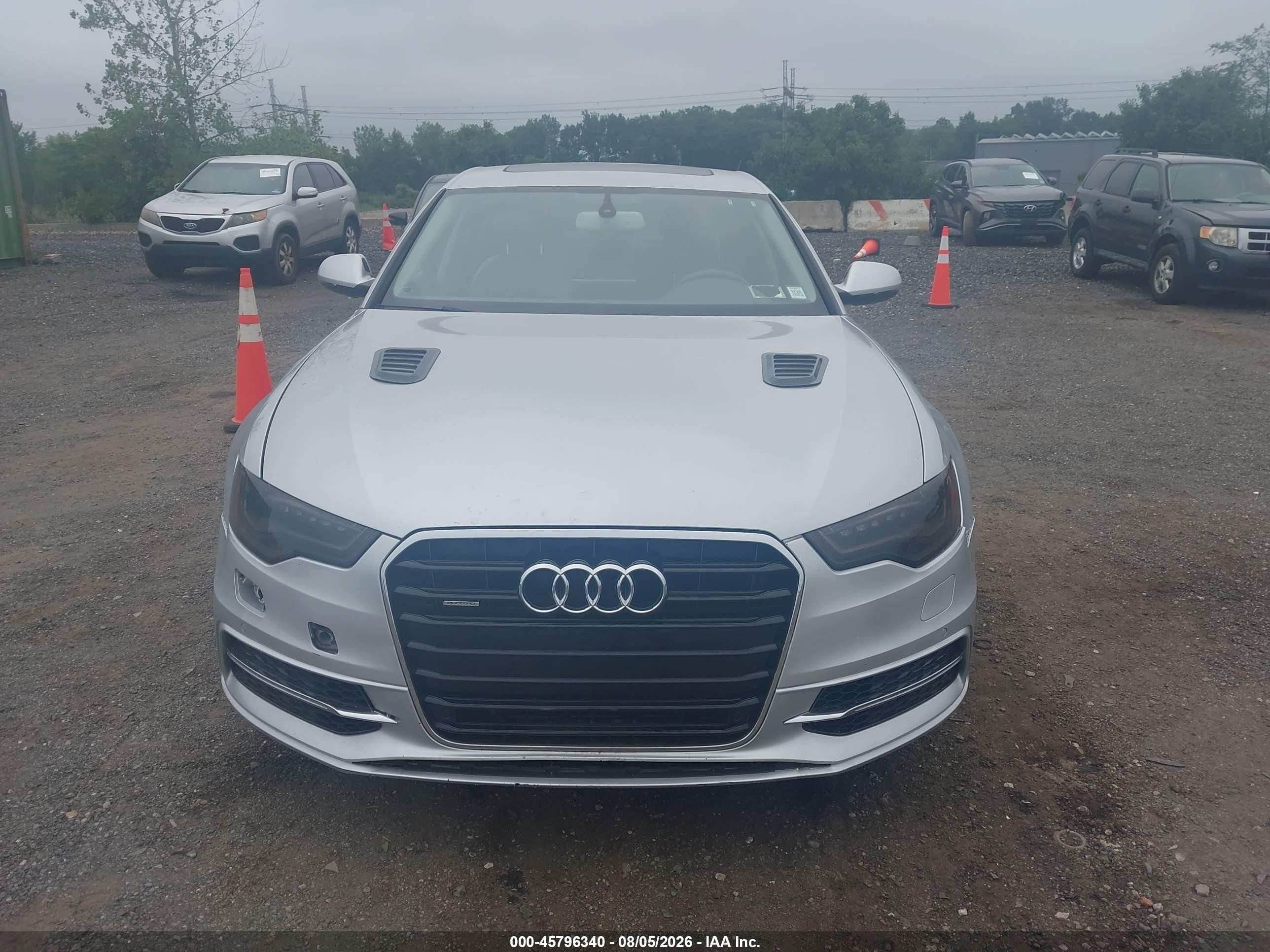 2014 Audi A6 3.0t Premium Plus Gray vin: WAUHGAFC9EN033768