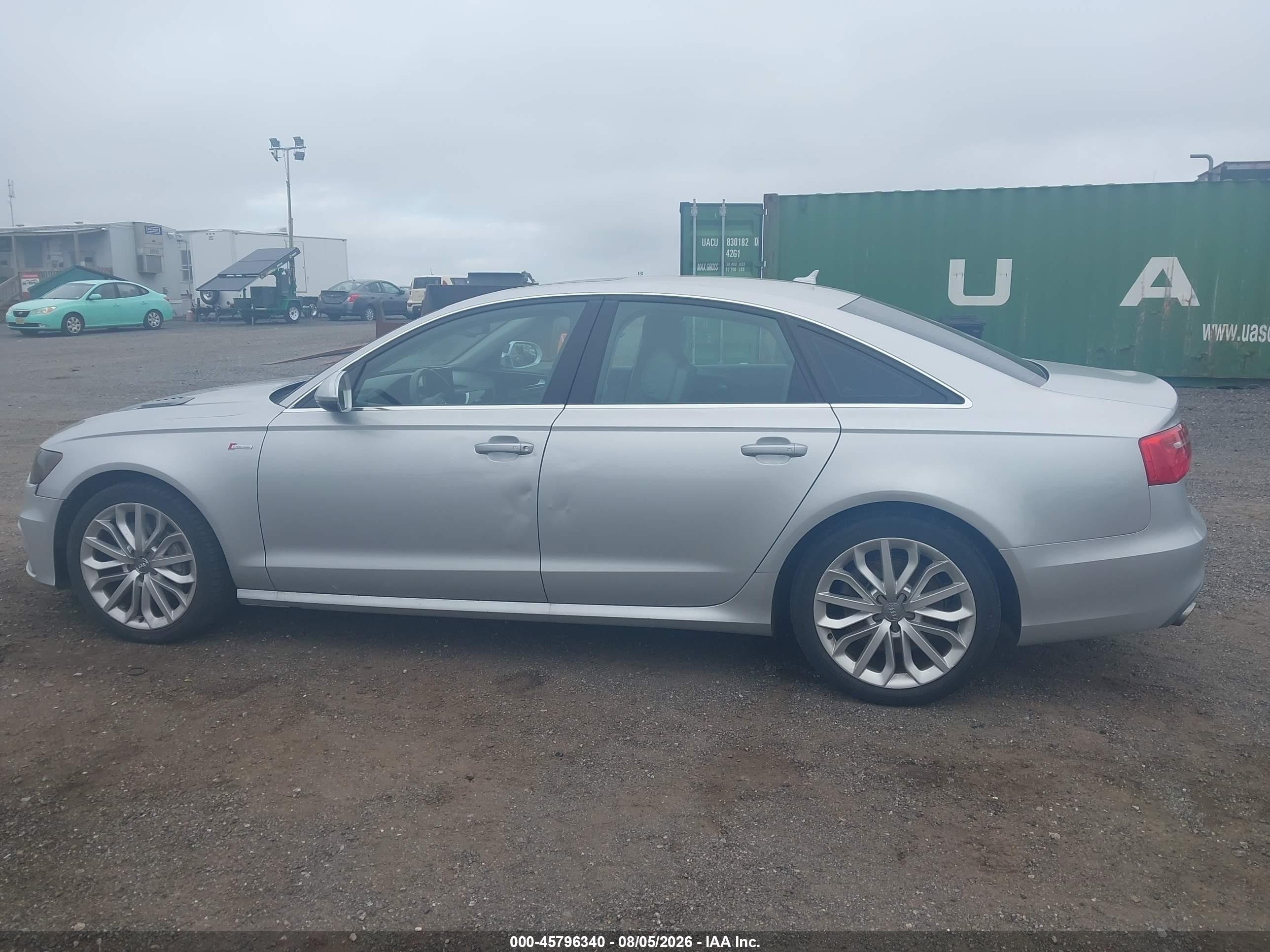 2014 Audi A6 3.0t Premium Plus Gray vin: WAUHGAFC9EN033768