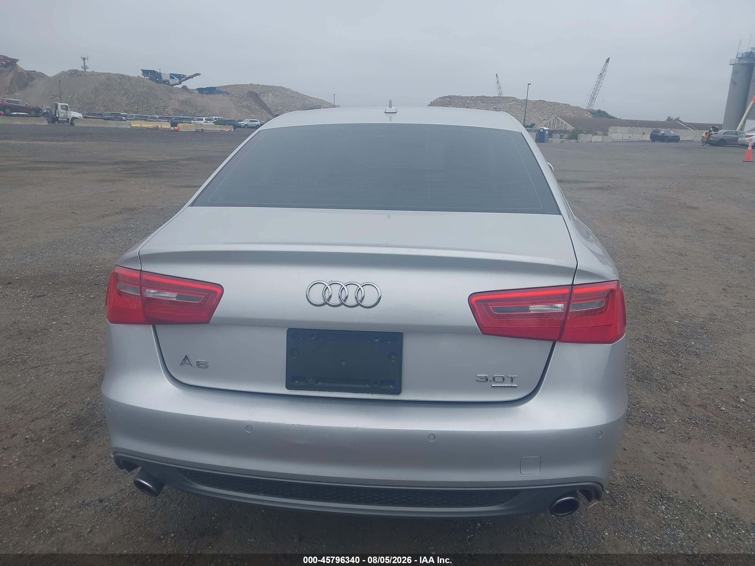 2014 Audi A6 3.0t Premium Plus Gray vin: WAUHGAFC9EN033768
