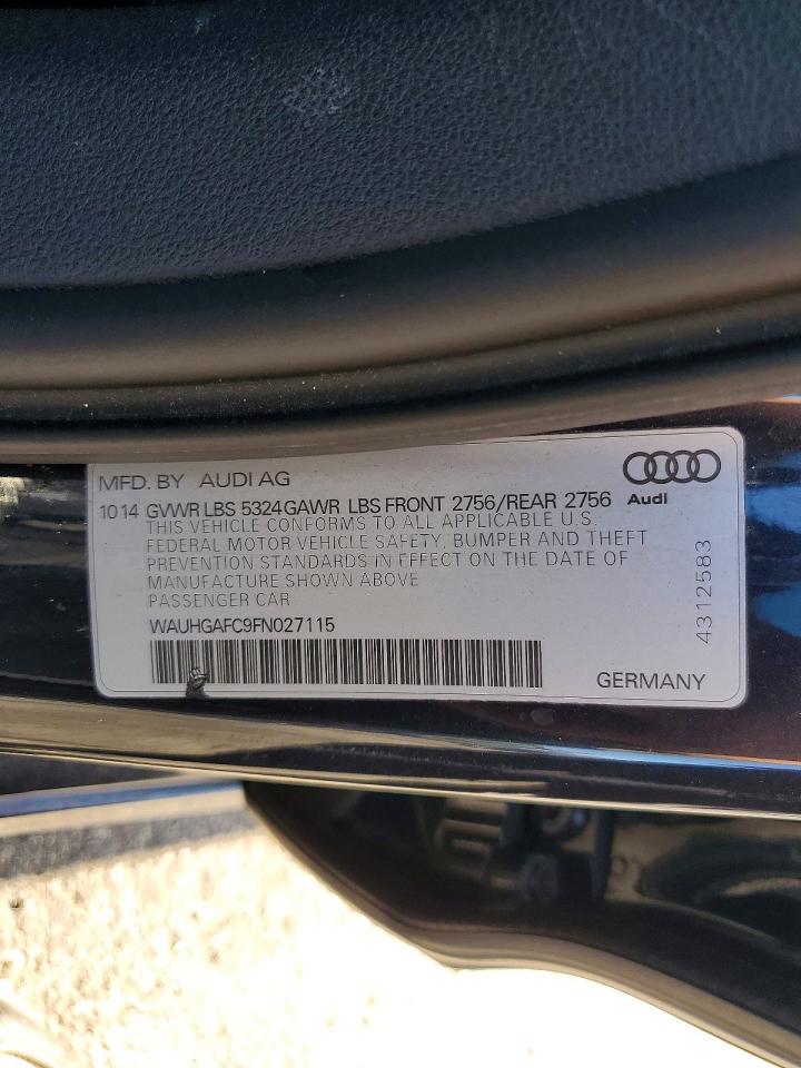 2015 Audi A6 Prestige Gray vin: WAUHGAFC9FN027115