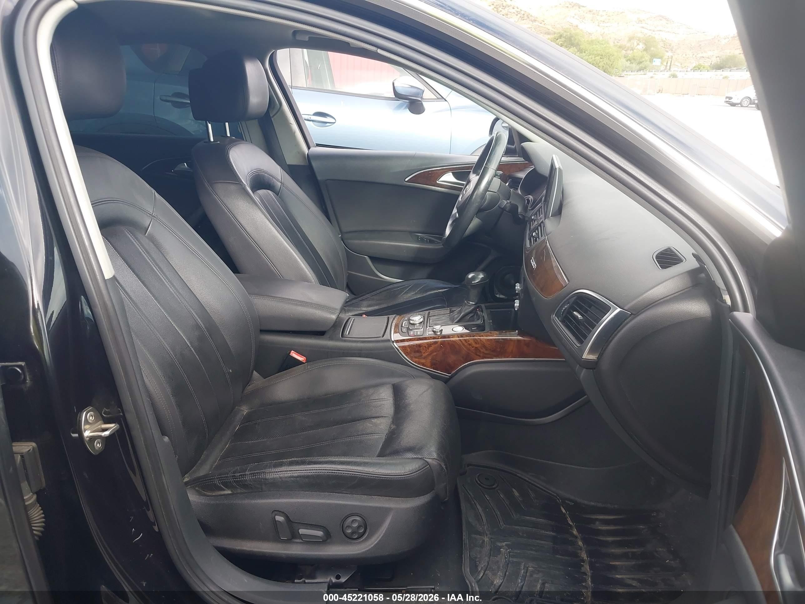 2014 Audi A6 3.0t Premium Plus Black vin: WAUHGAFCXEN047078
