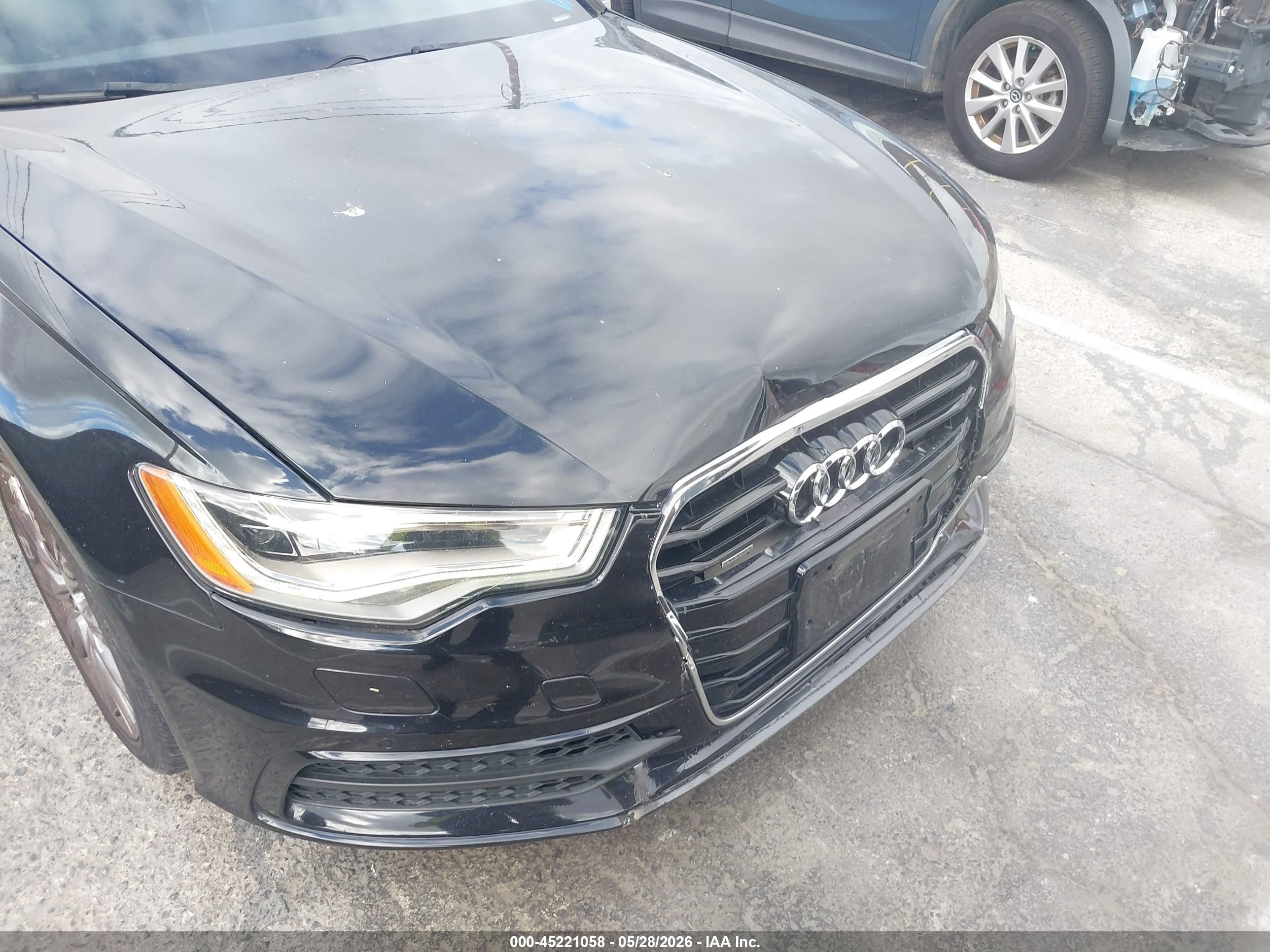 2014 Audi A6 3.0t Premium Plus Black vin: WAUHGAFCXEN047078